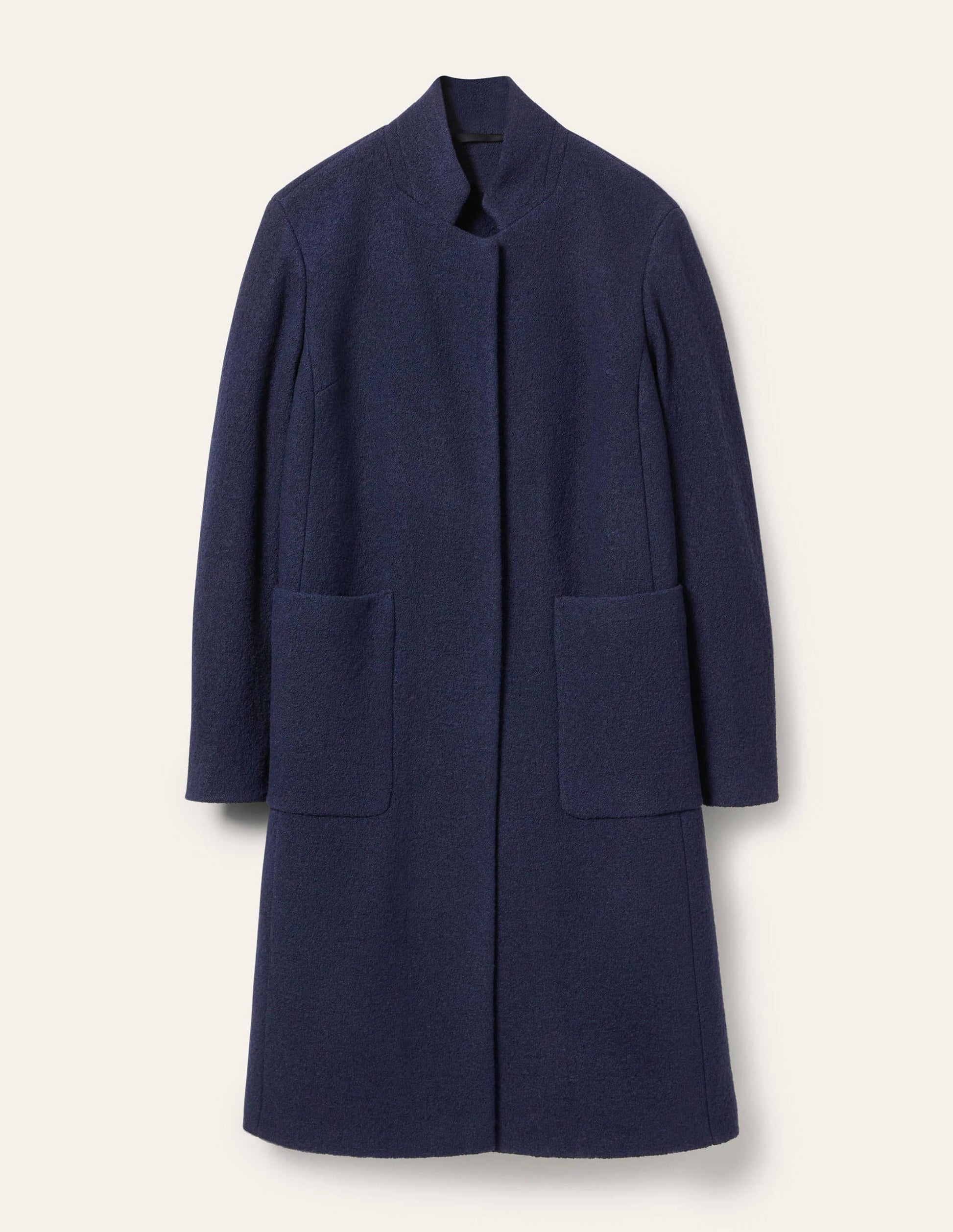 Chiltern Wool Blend Coat-Navy-5