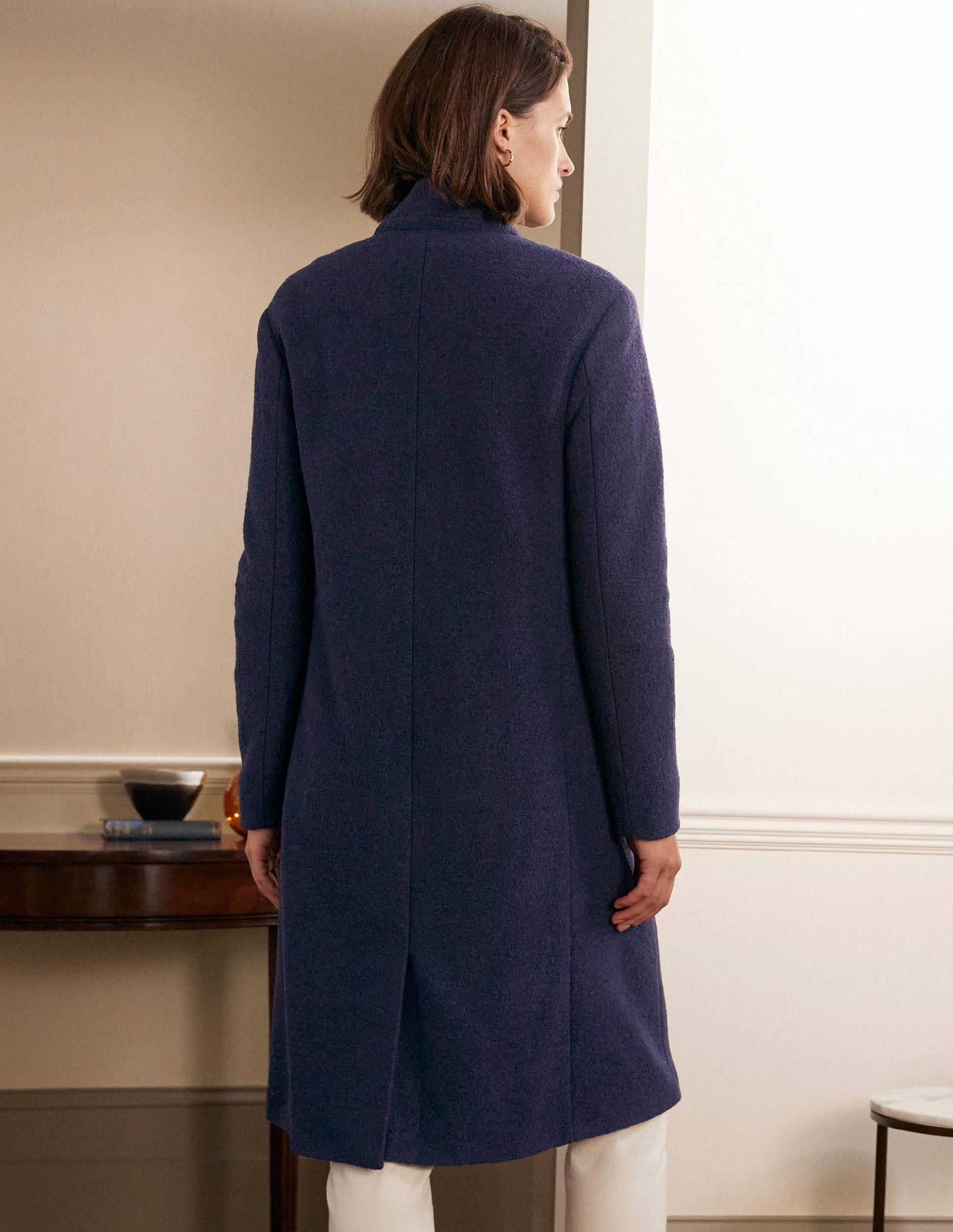 Chiltern Wool Blend Coat-Navy-2