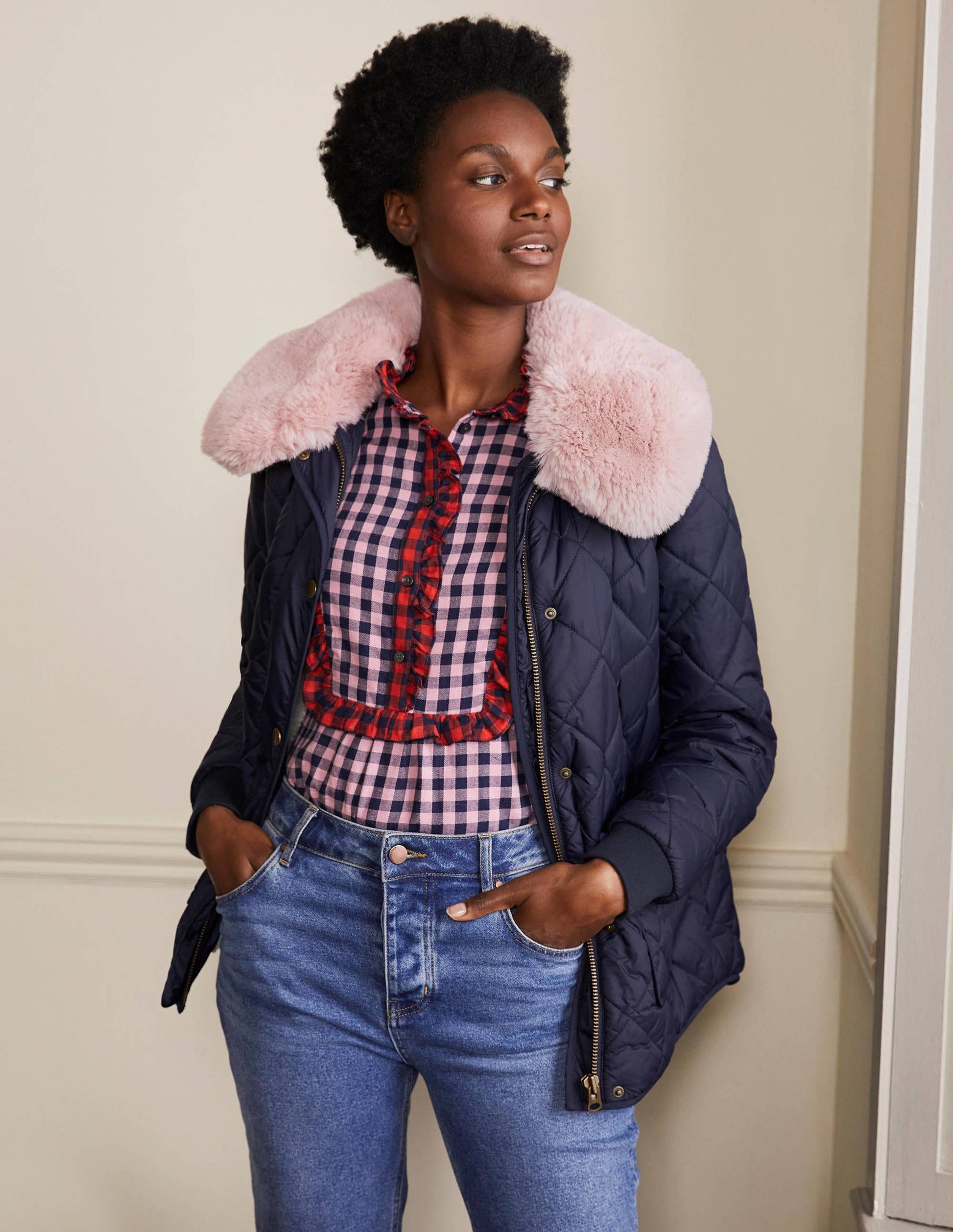 Hollie Quilted Jacket-Navy-6