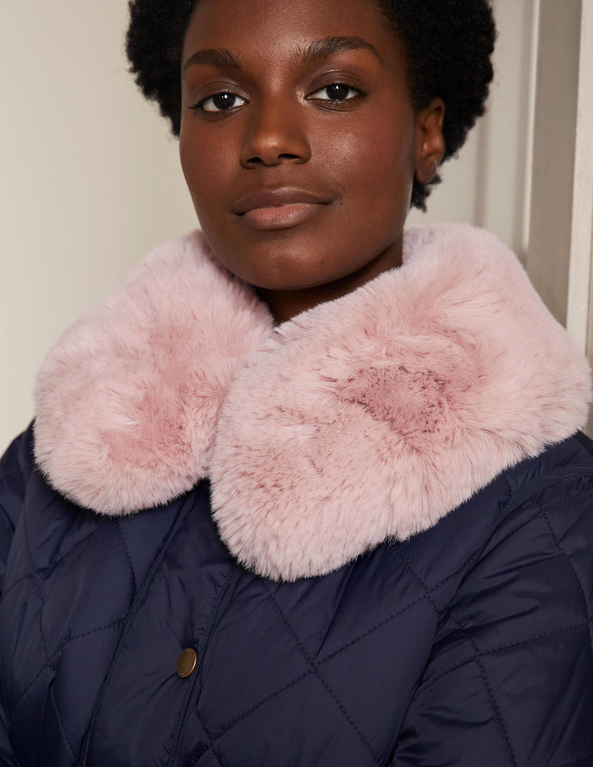 Hollie Quilted Jacket-Navy - Image 1