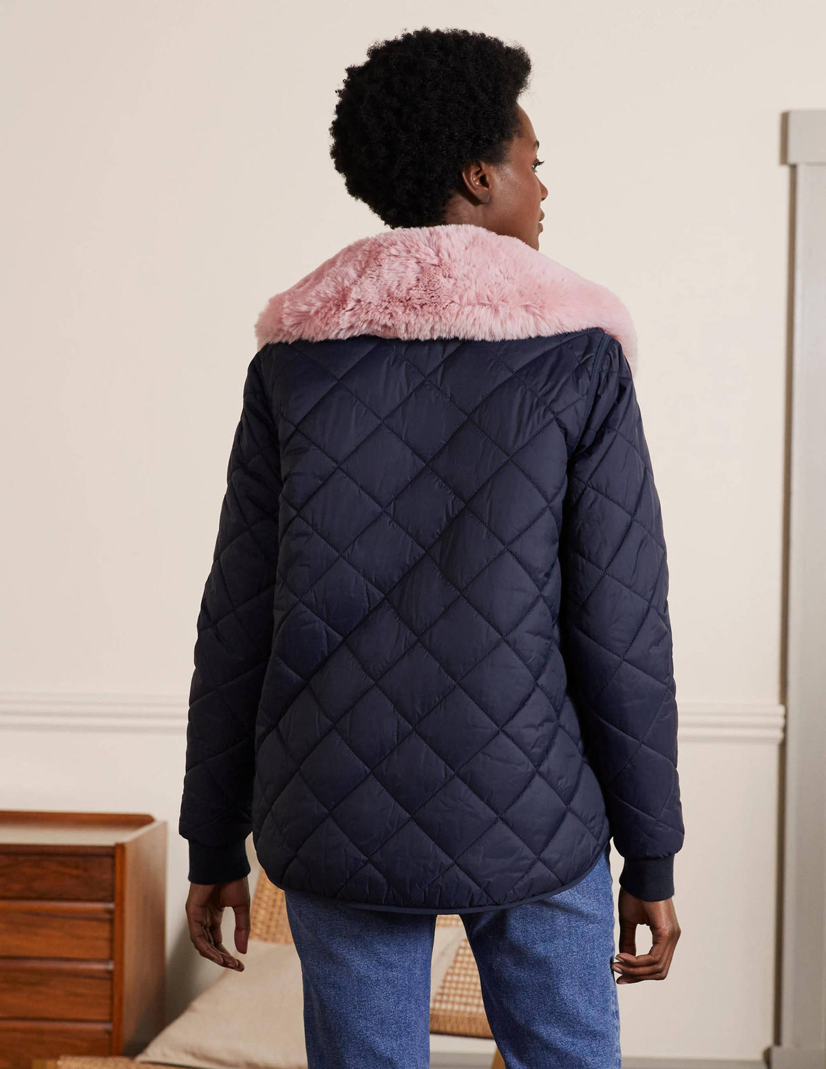 Hollie Quilted Jacket-Navy-2
