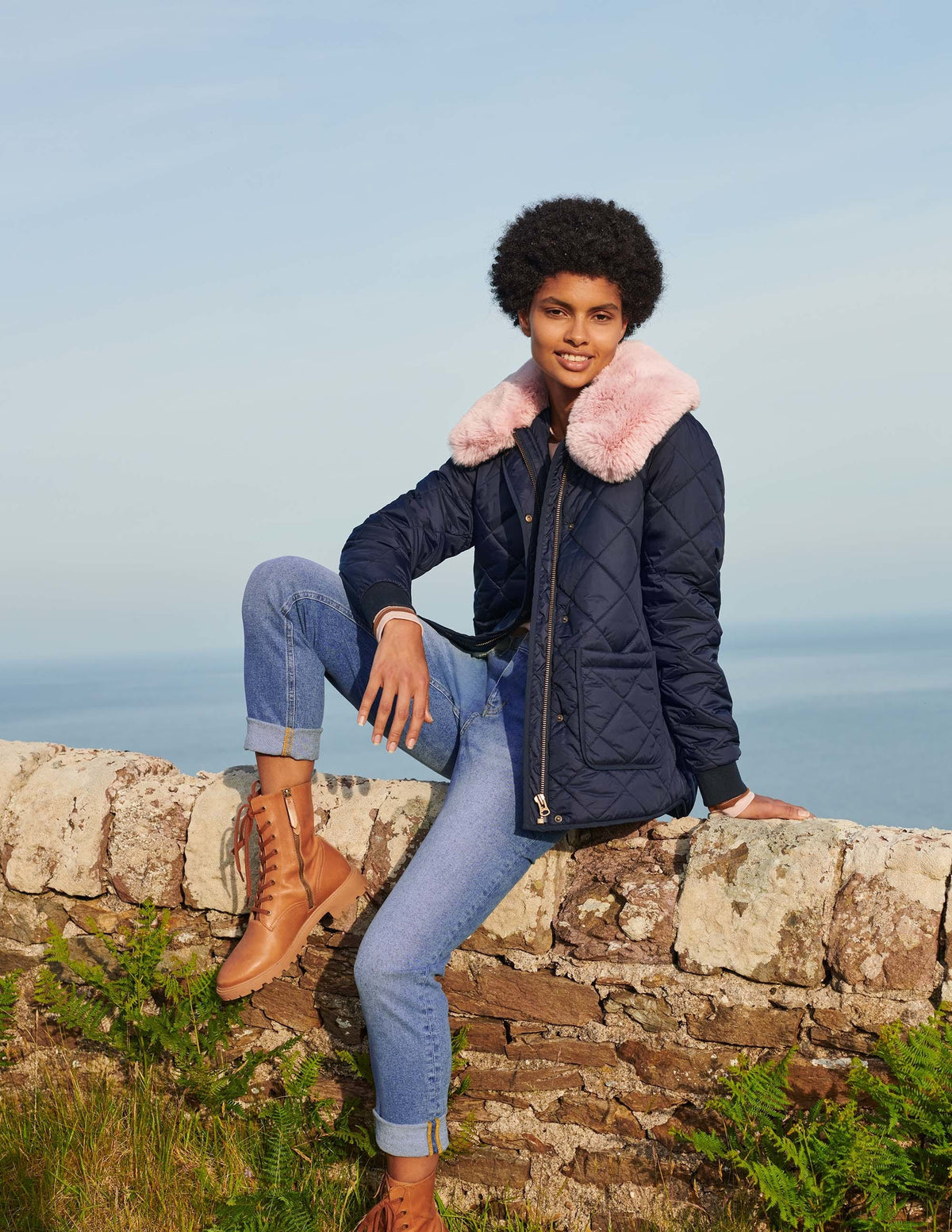 Hollie Quilted Jacket-Navy-5