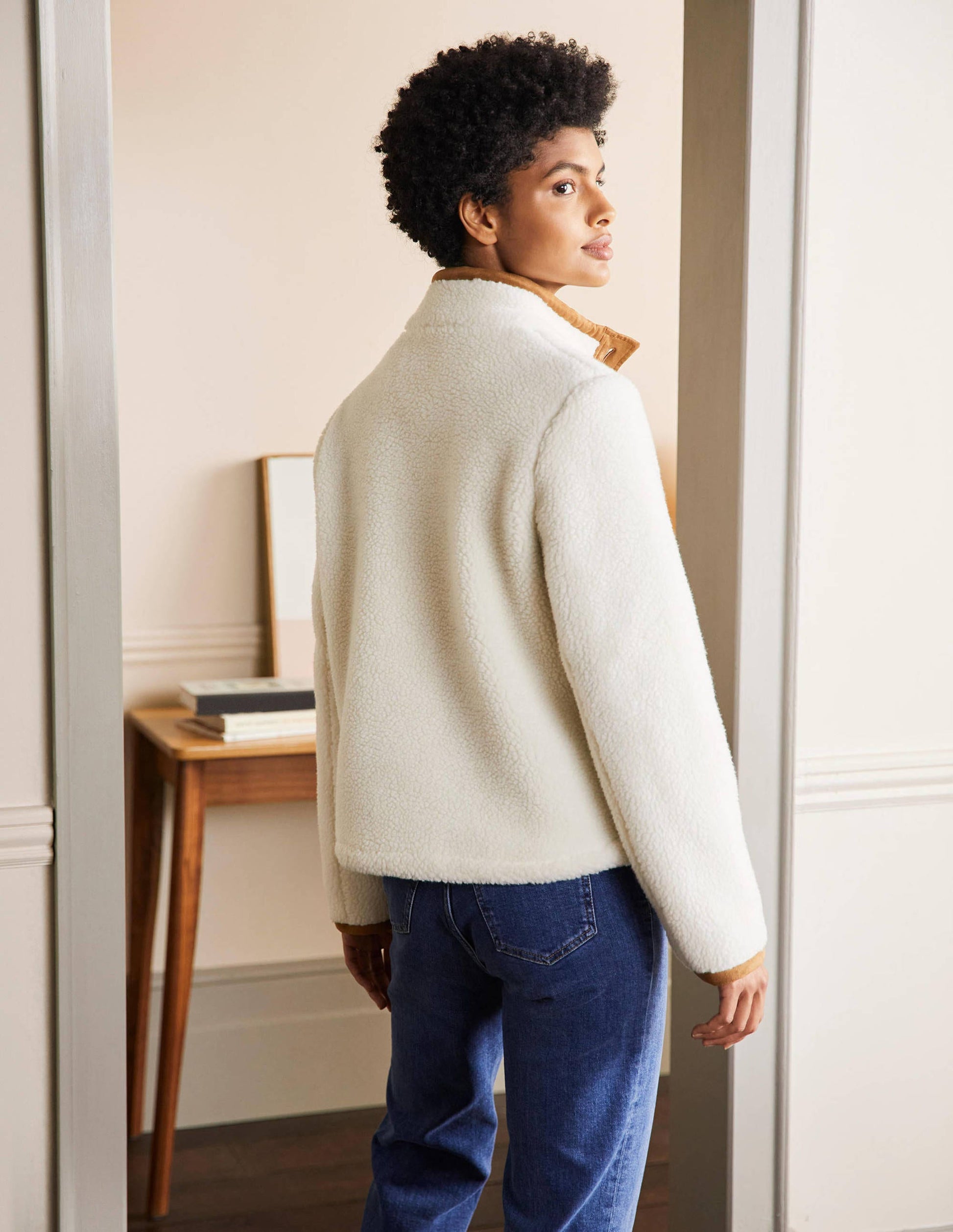 Marcia Sherpa Jacket-Ivory-3