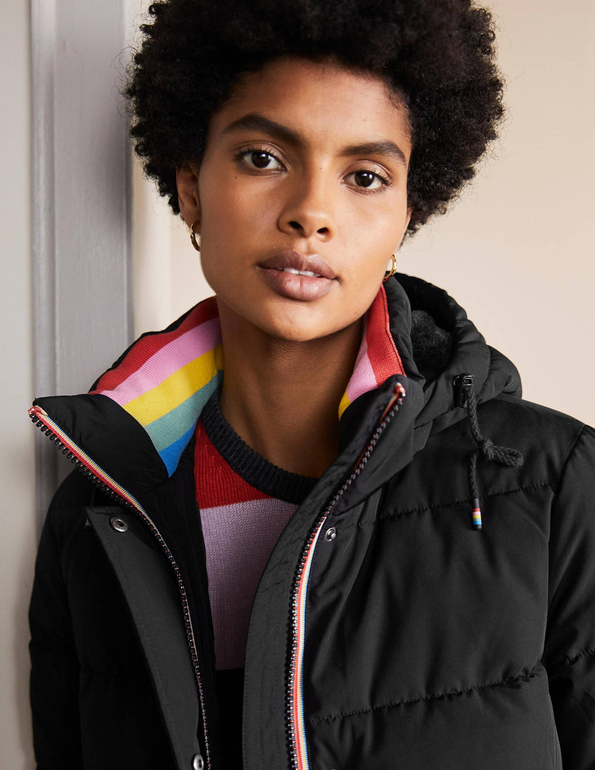 Brecon Puffer Coat-Black - Image 2