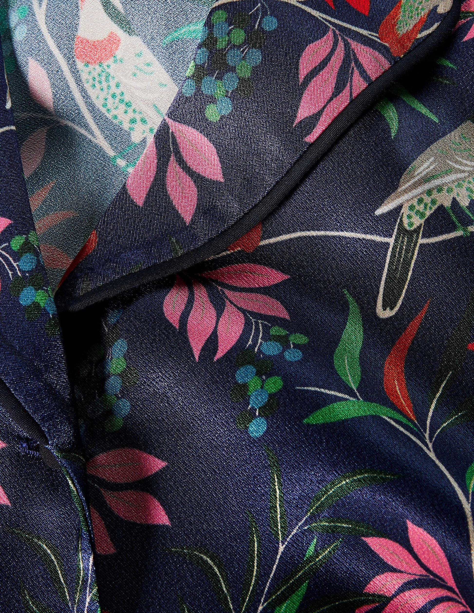 Collar Detail Cropped Jumpsuit-French Navy, Berry Bird-7