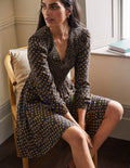 V-Neck Smocked Dress-Gold Rush, Rambling Ditsy