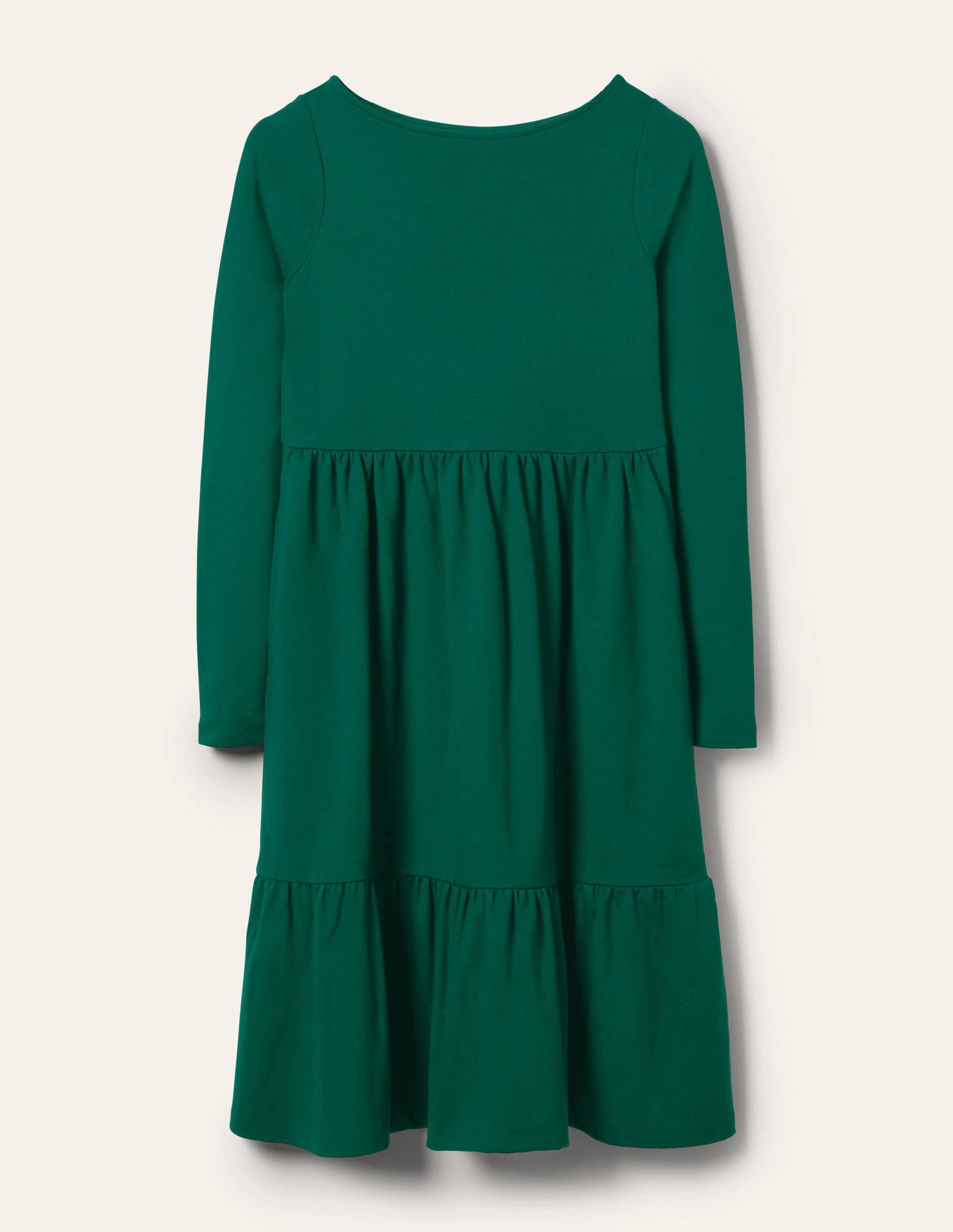 Tiered Ponte Dress-Deep Forest - Image 5