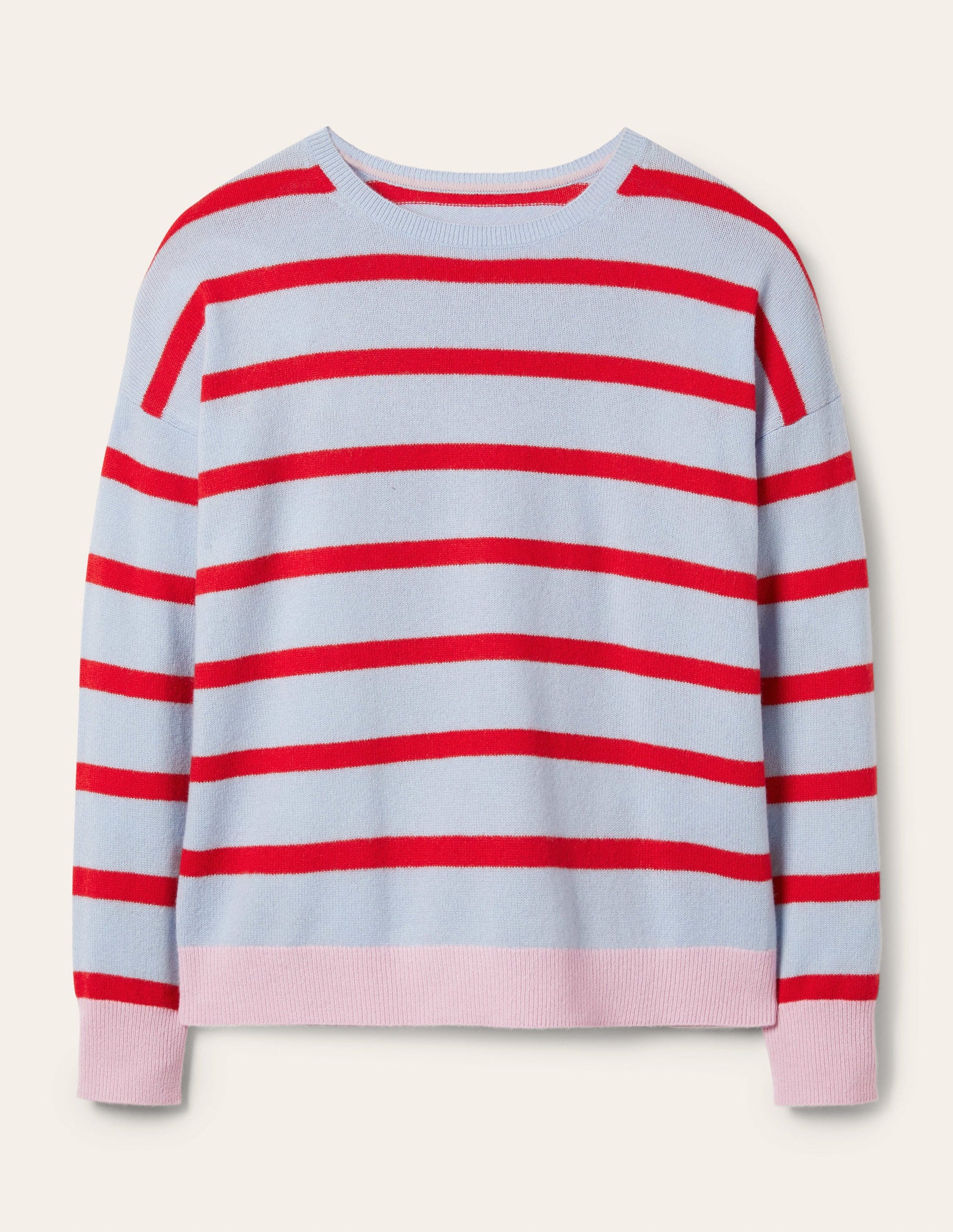 Striped Cashmere Jumper-Lapis Light Blue Stripe-7