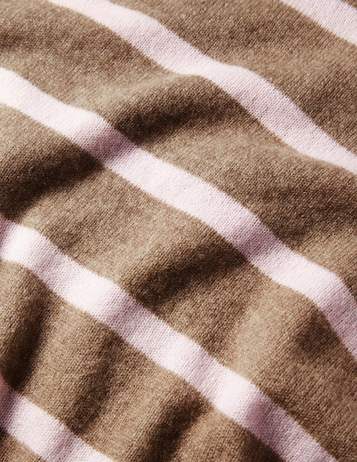 Striped Cashmere Jumper-Oatmeal Brown Stripe-6