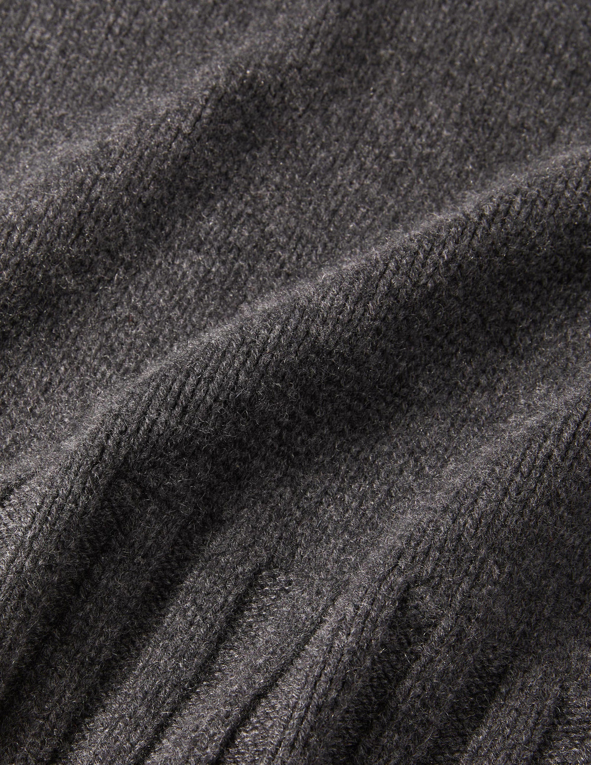 Chunky Cashmere Jumper-Charcoal Melange - Image 5