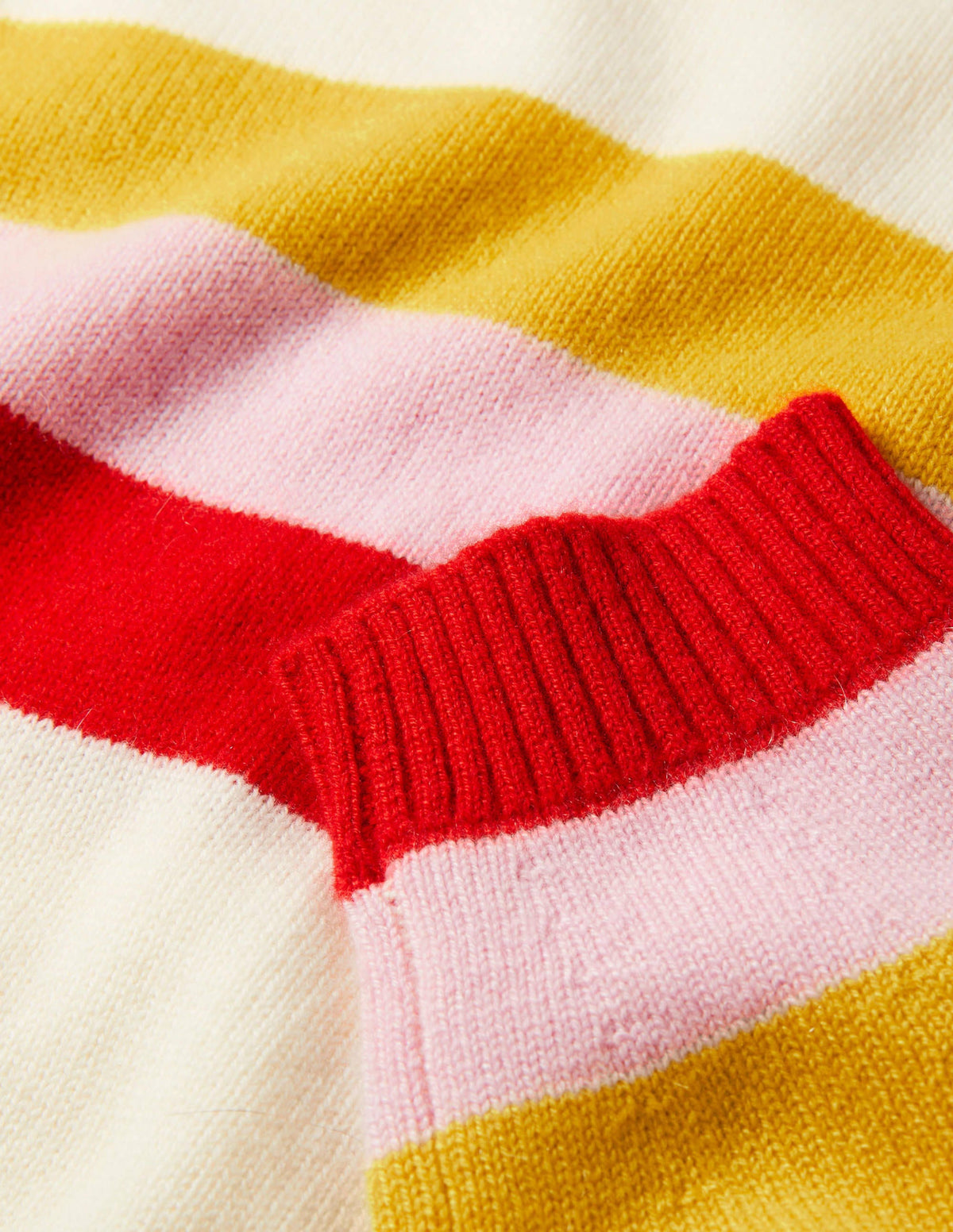 Savannah Cashmere Jumper-Ruby, Citrine Stripe-6
