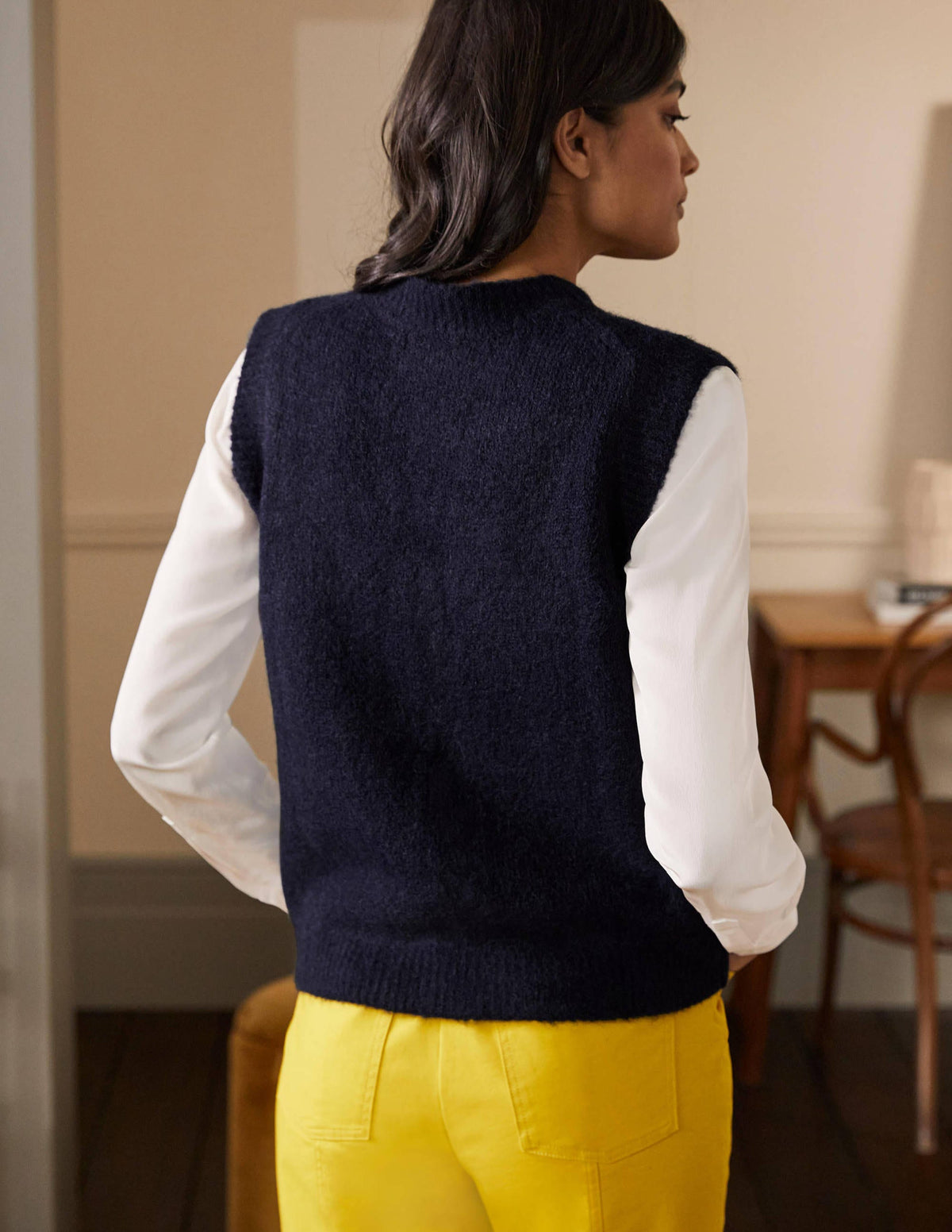 Fluffy Tank Top-Navy - Image 3