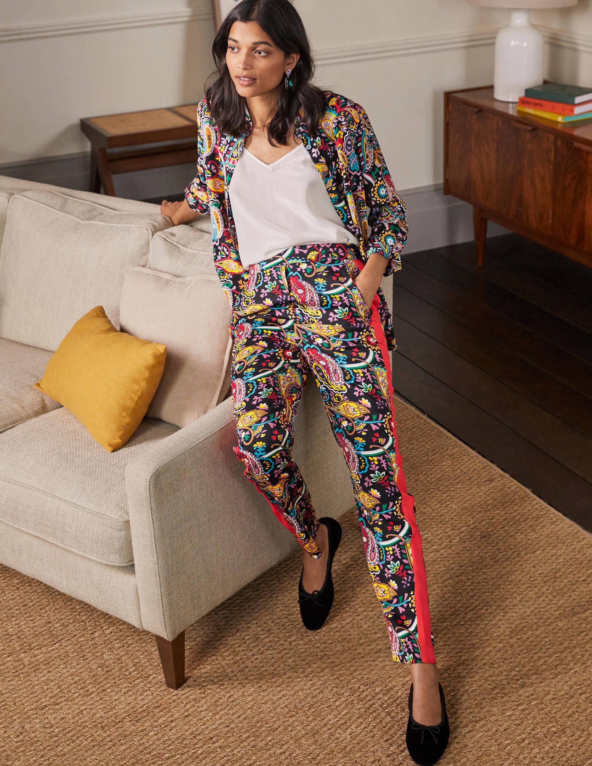 Ludlow Satin Trousers-Black, Fantastical - Image 5