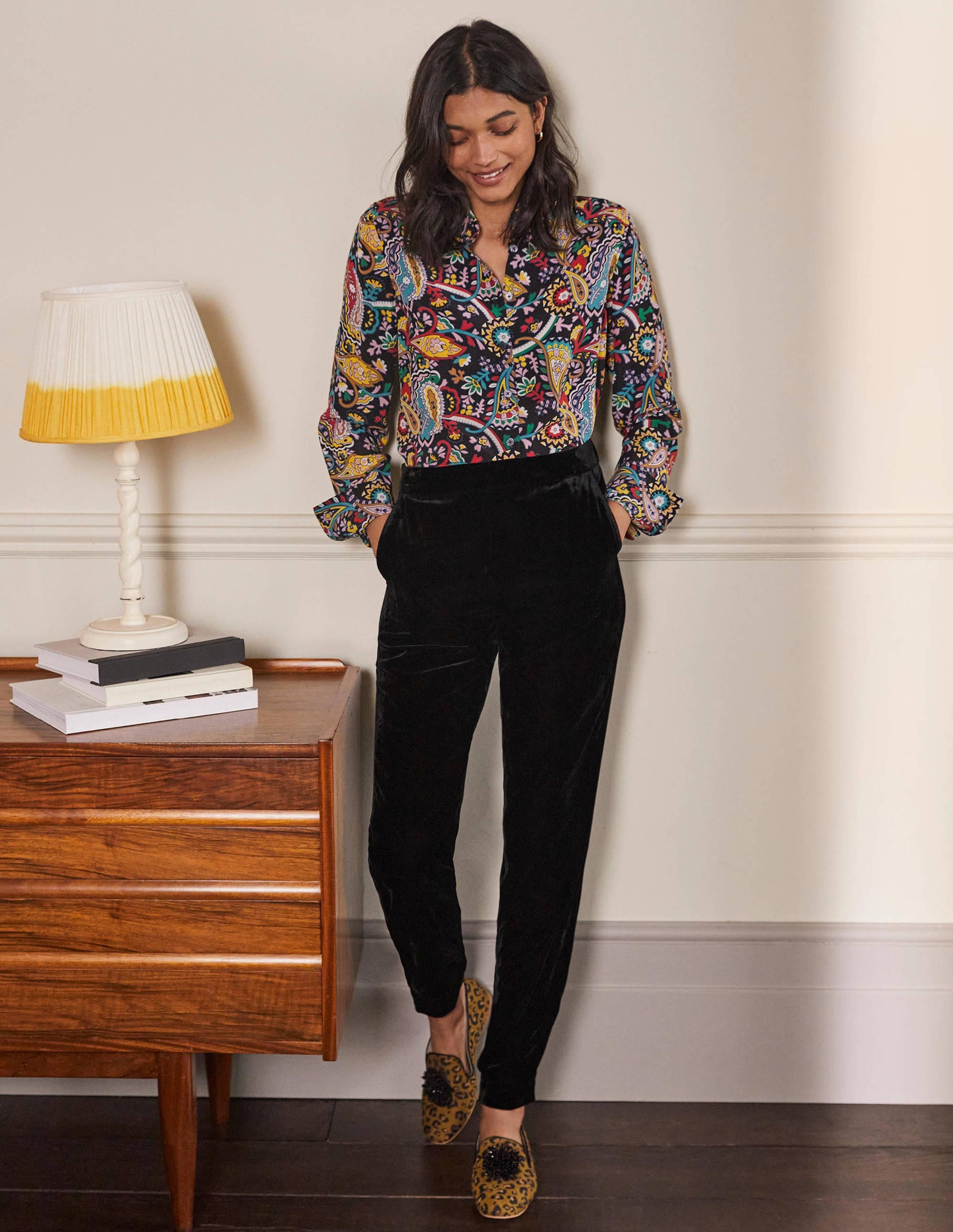 Velvet Trousers-Black-5