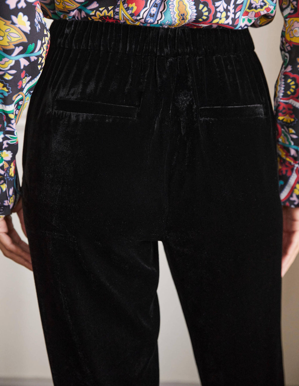 Velvet Trousers-Black - Image 2