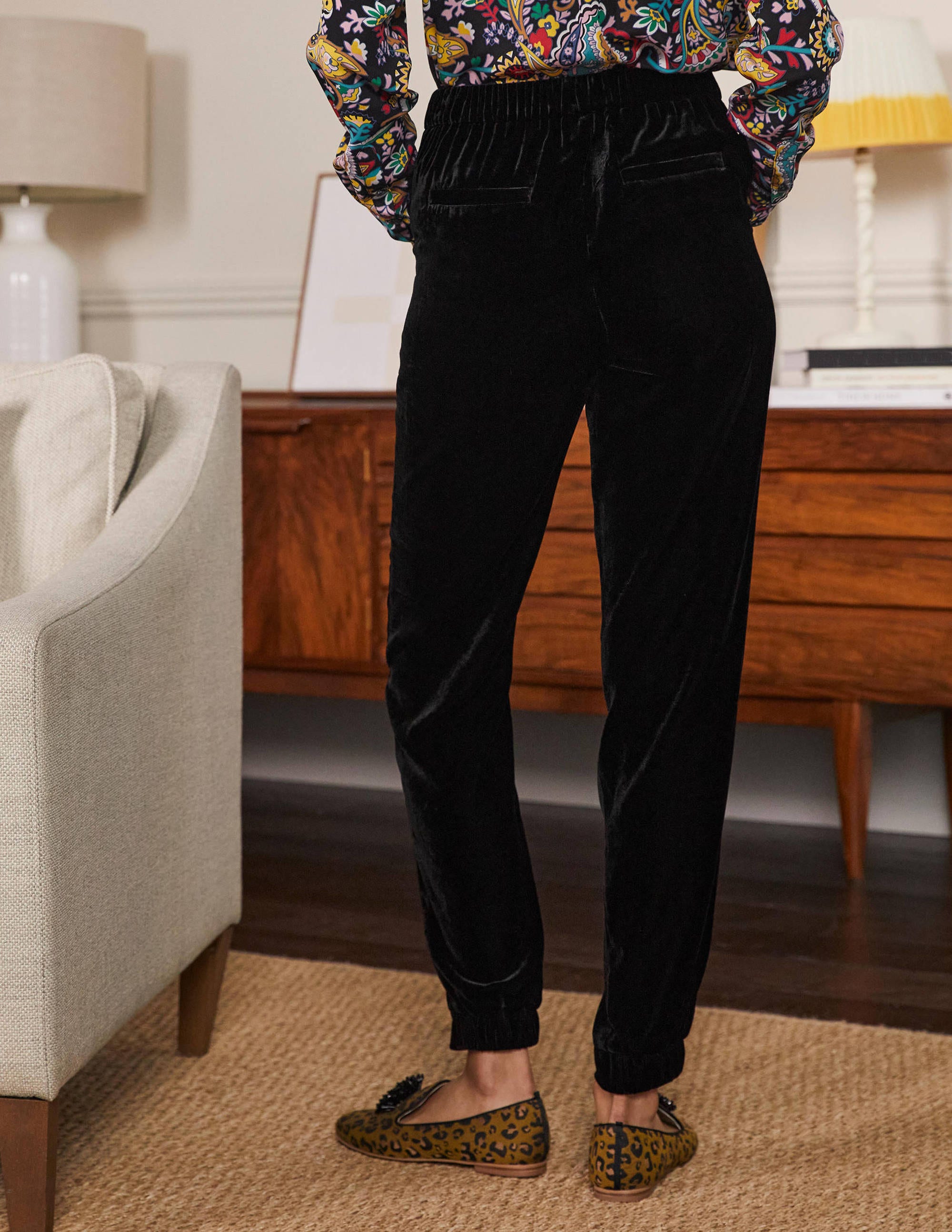 Velvet Trousers-Black - Image 3