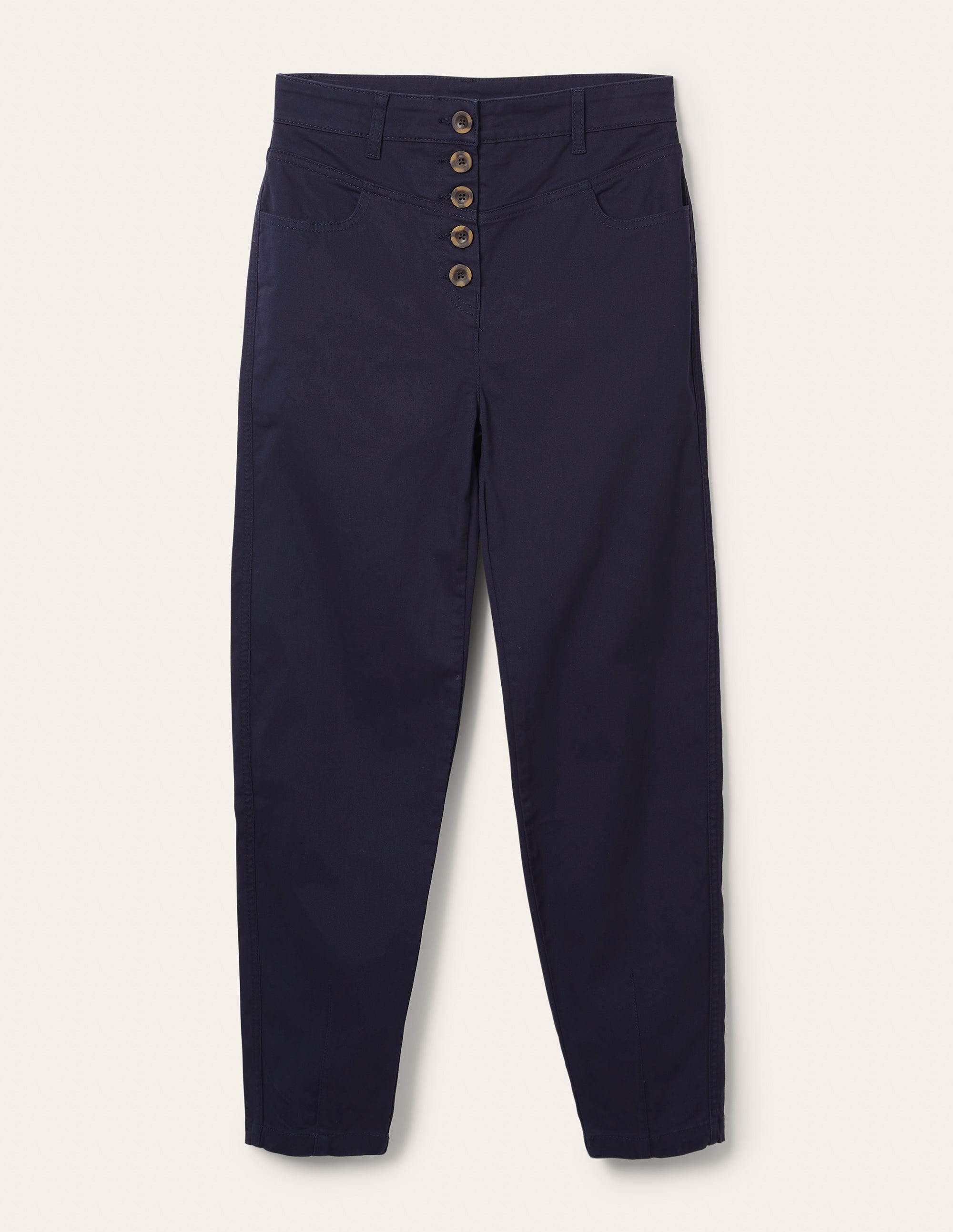 Tapered Chino Trousers-Navy - Image 5