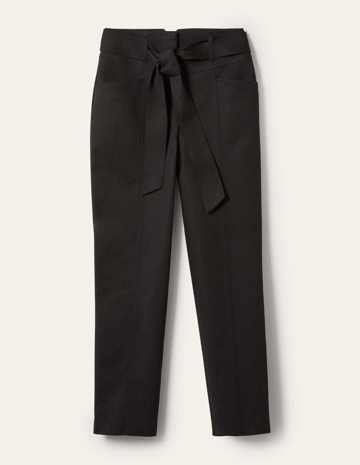 Tailored Tie Waist Trouser-Black - Image 5