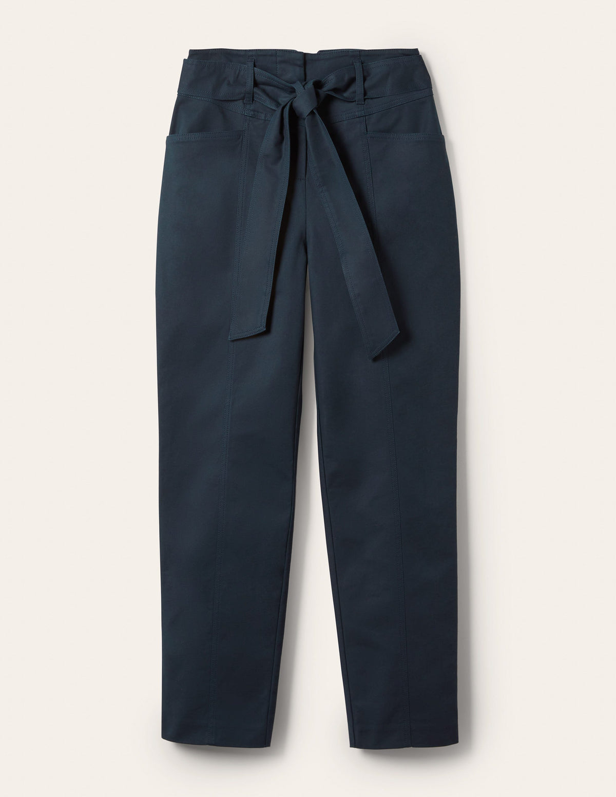 Tailored Tie Waist Trouser-Navy - Image 5