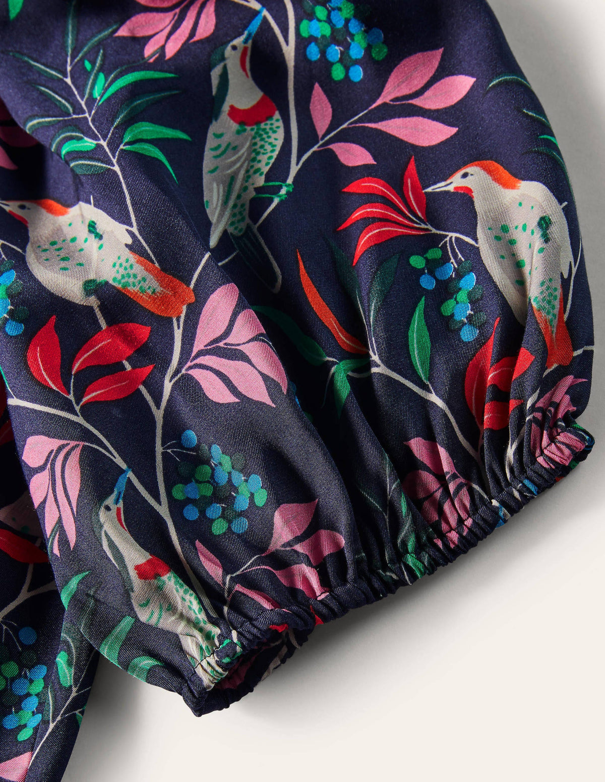 Adriana Puff Sleeve Top-French Navy, Berry Bird - Image 7