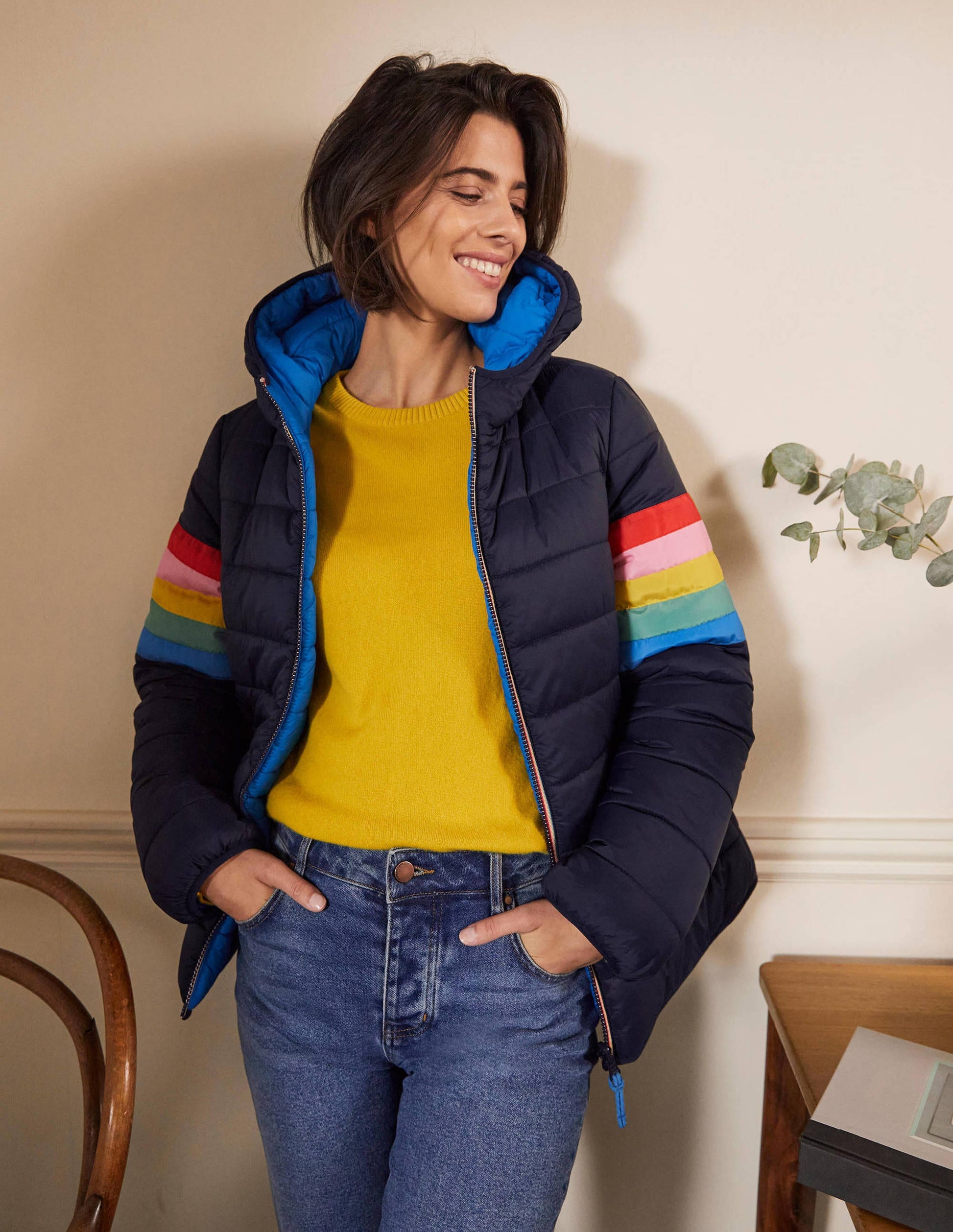 Reversible Puffer Jacket-Navy Stripe/Moroccan Blue-1