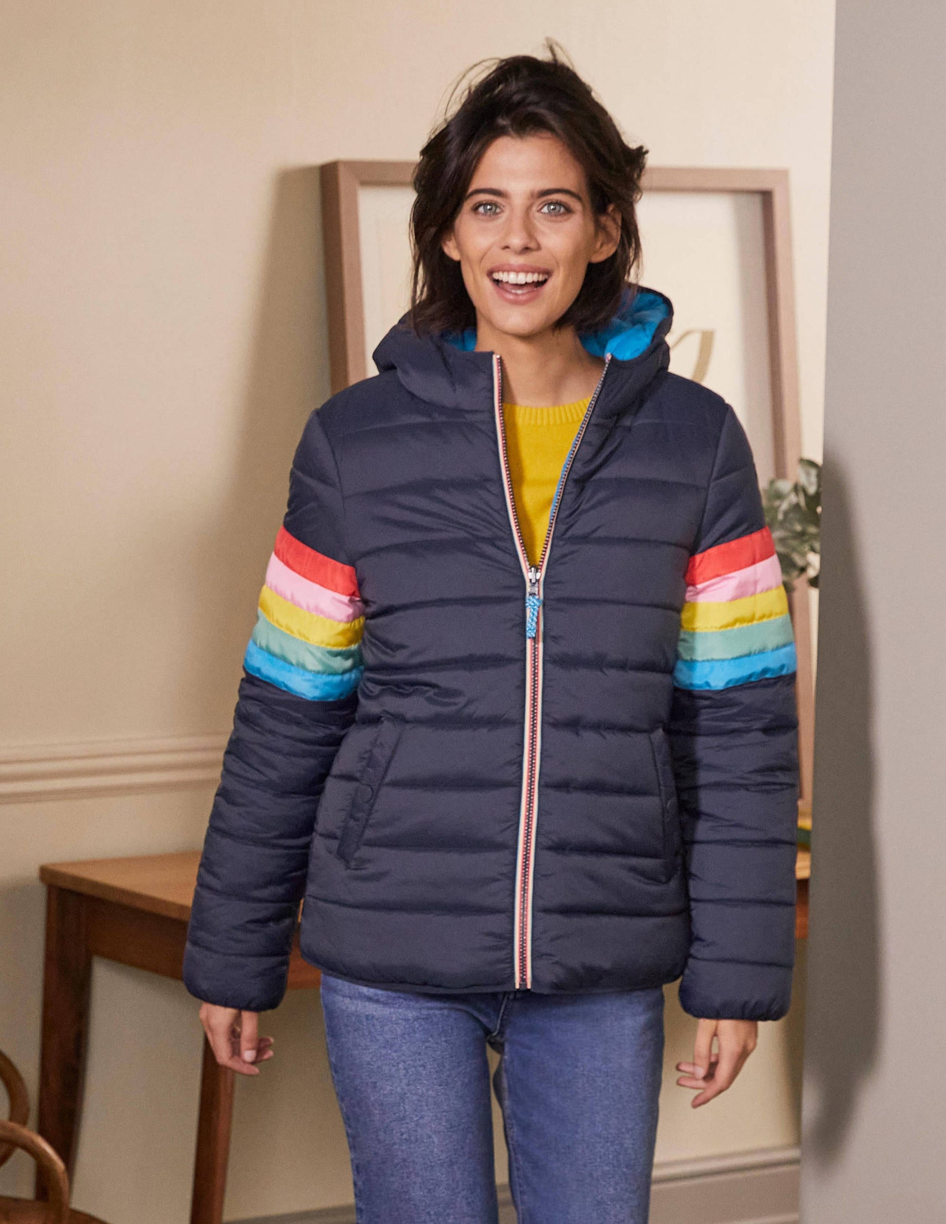 Reversible Puffer Jacket-Navy Stripe/Moroccan Blue-4