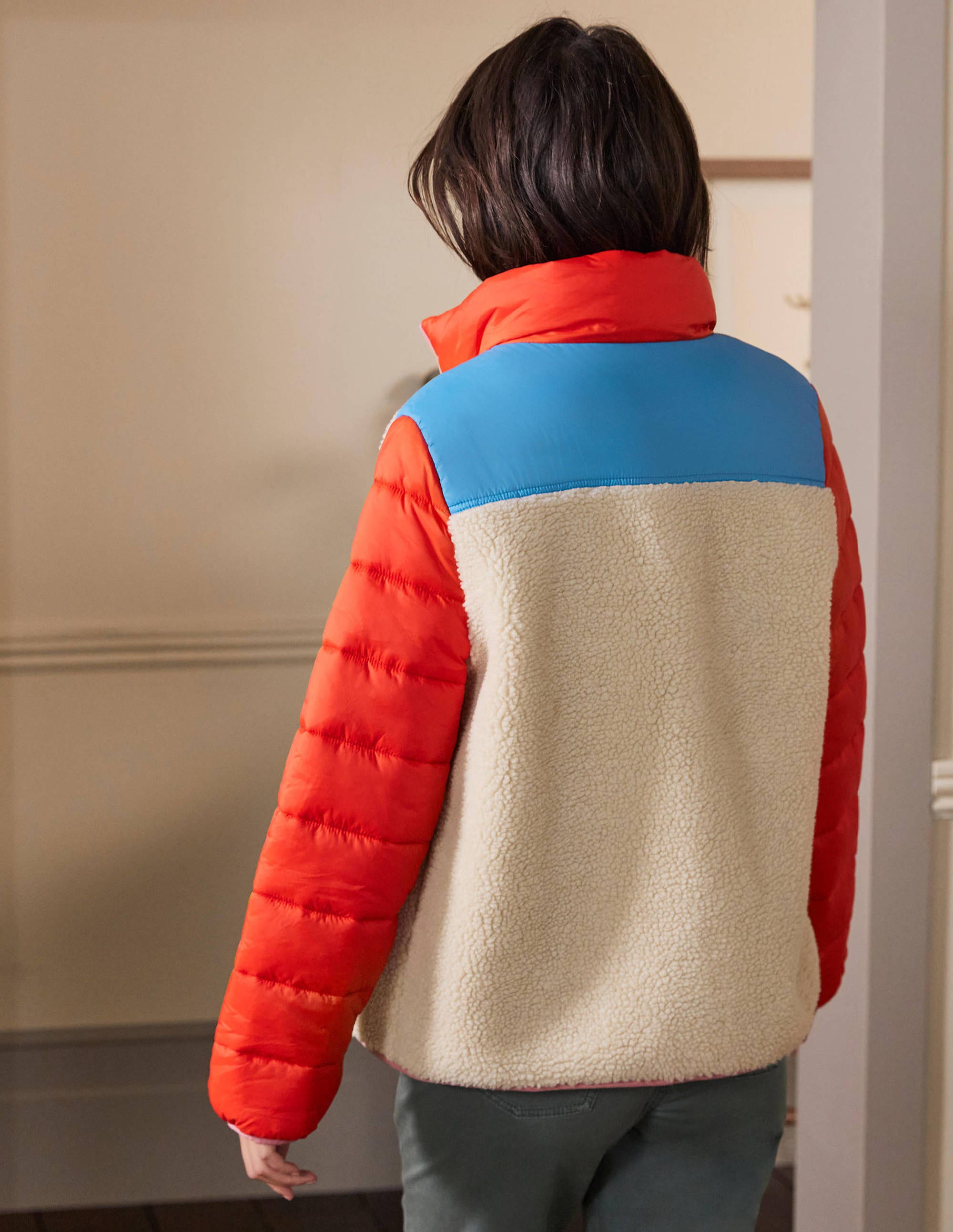 Borg Mix Puffer Jacket-Rope/Firecracker - Image 3