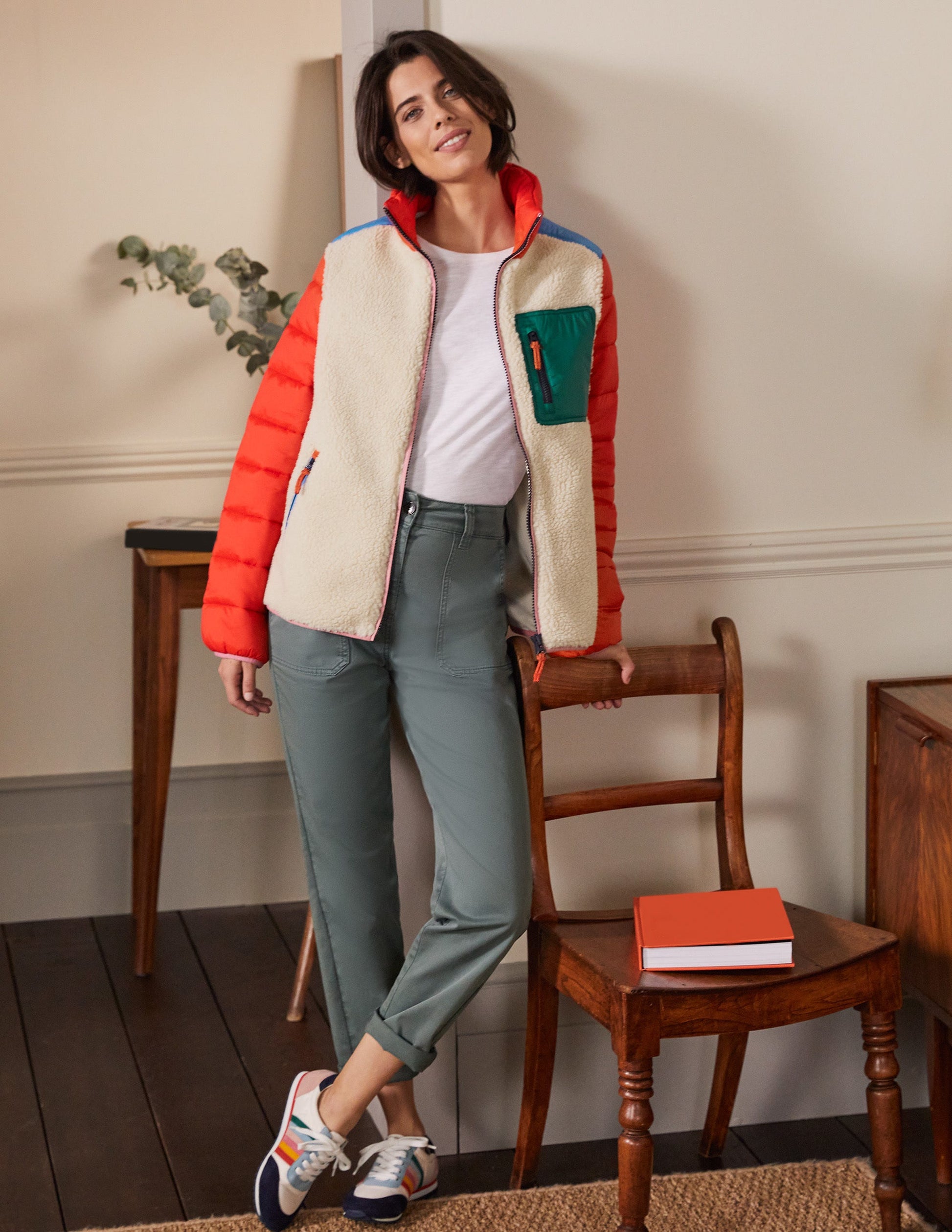 Borg Mix Puffer Jacket-Rope/Firecracker-4