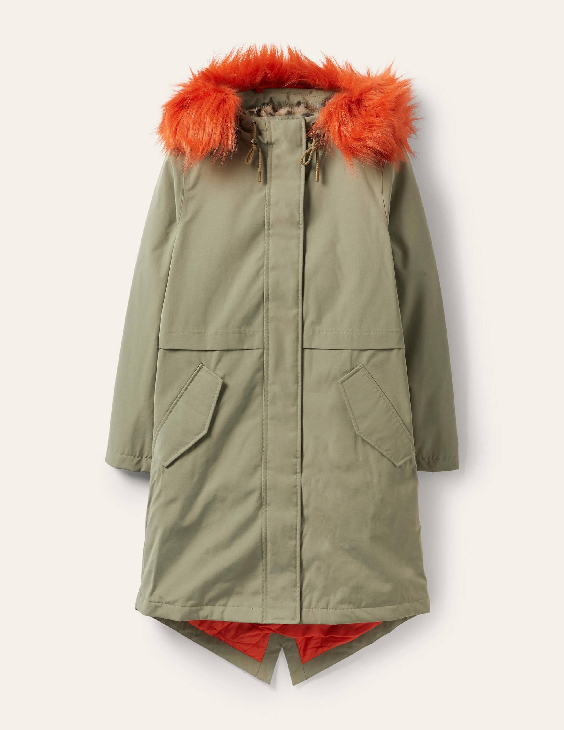 Waterproof Faux Fur Parka-Classic Khaki-7
