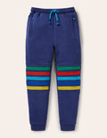 Warrior Knee Sweatpants-Starboard Blue Rainbow
