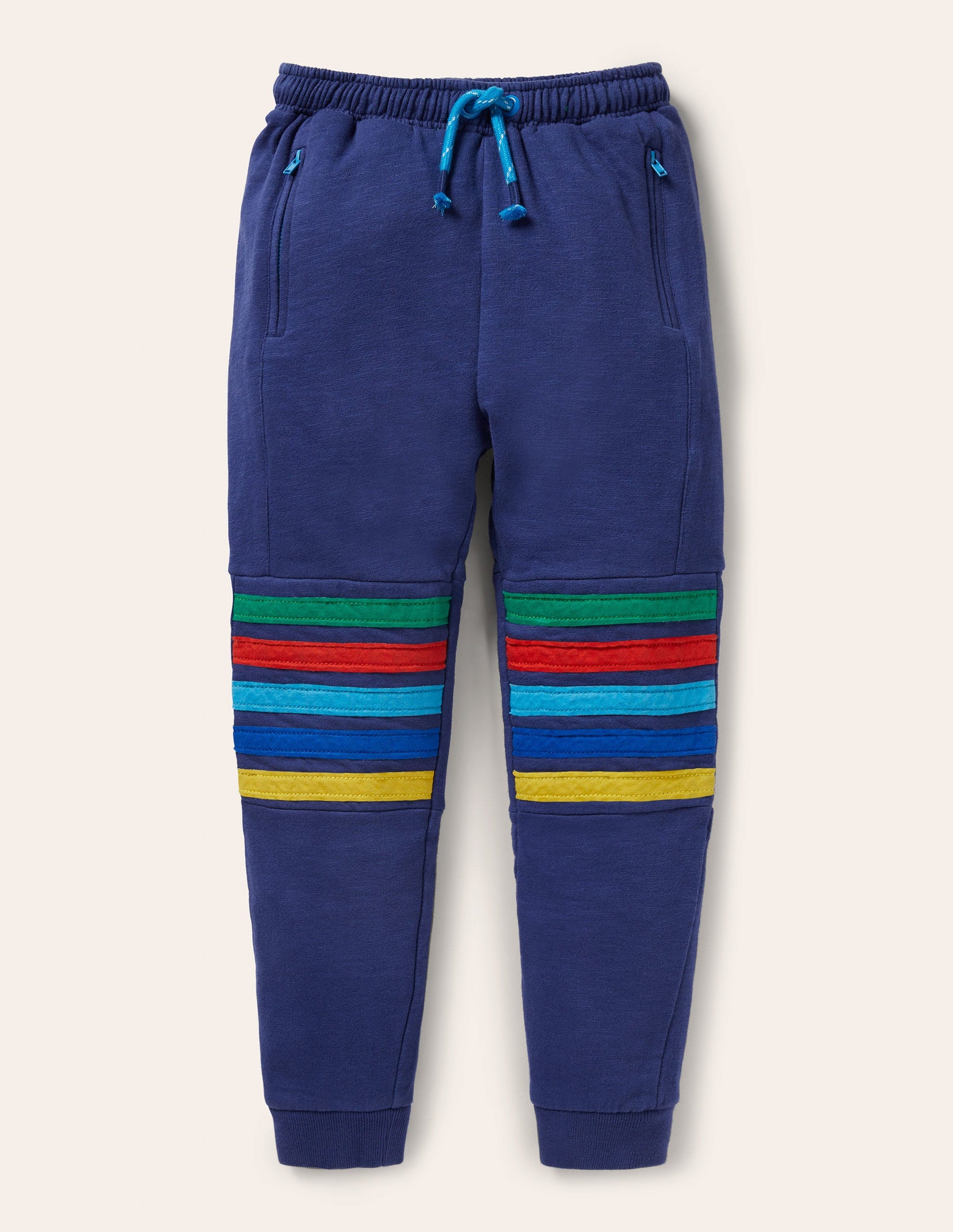 Warrior Knee Sweatpants-Starboard Blue Rainbow-1