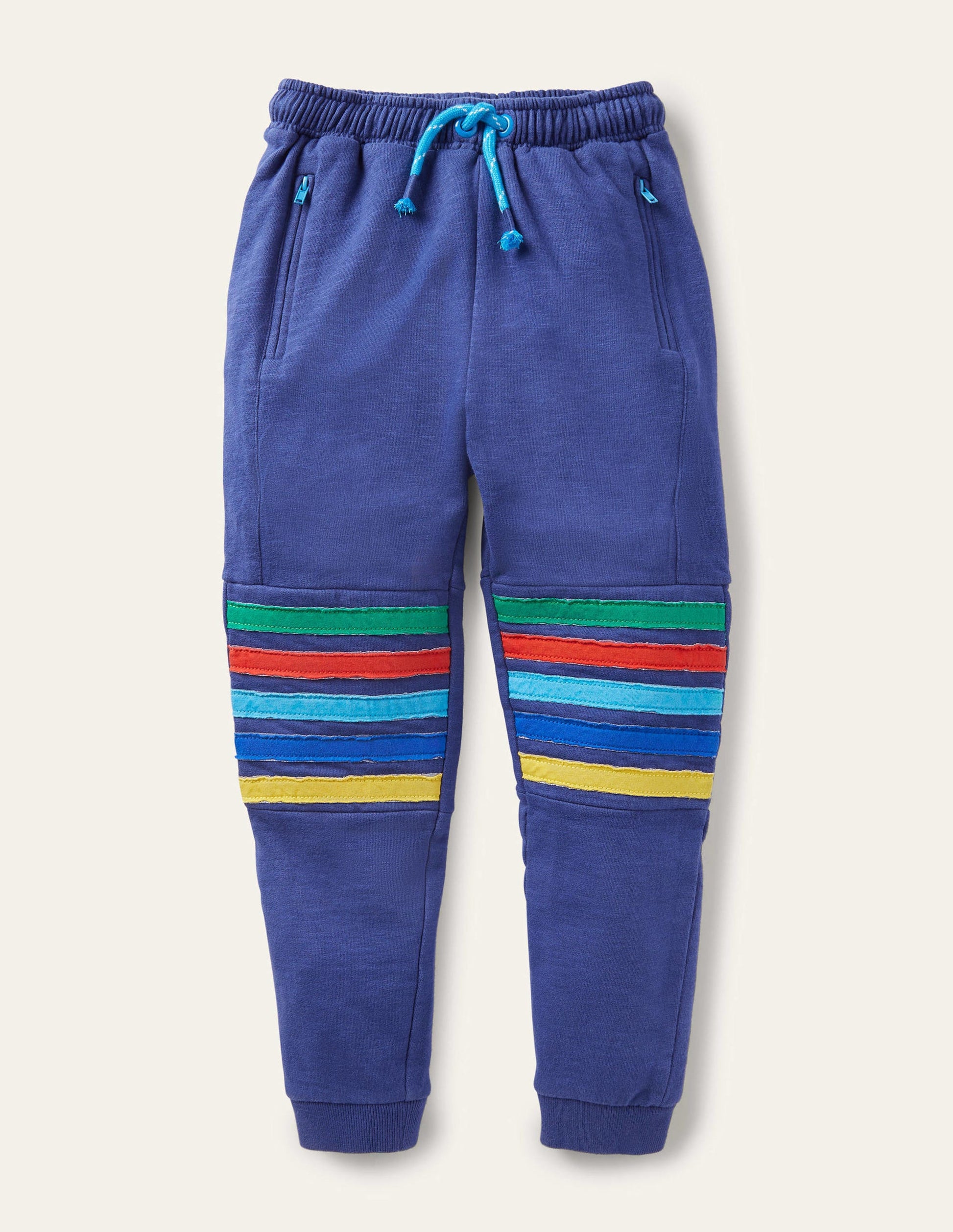 Warrior Knee Sweatpants-College Navy-1
