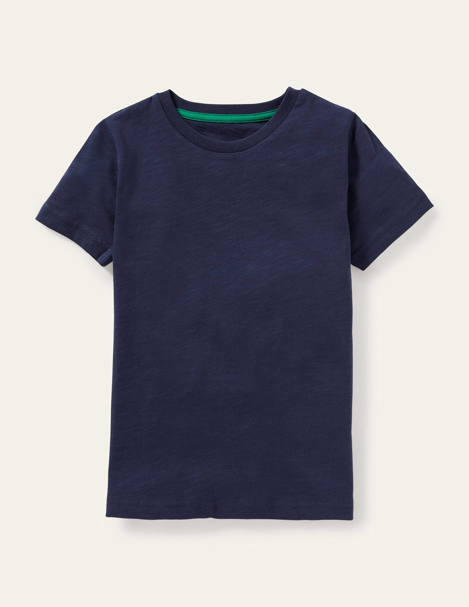 Slub Washed T-shirt-Navy Blue-1