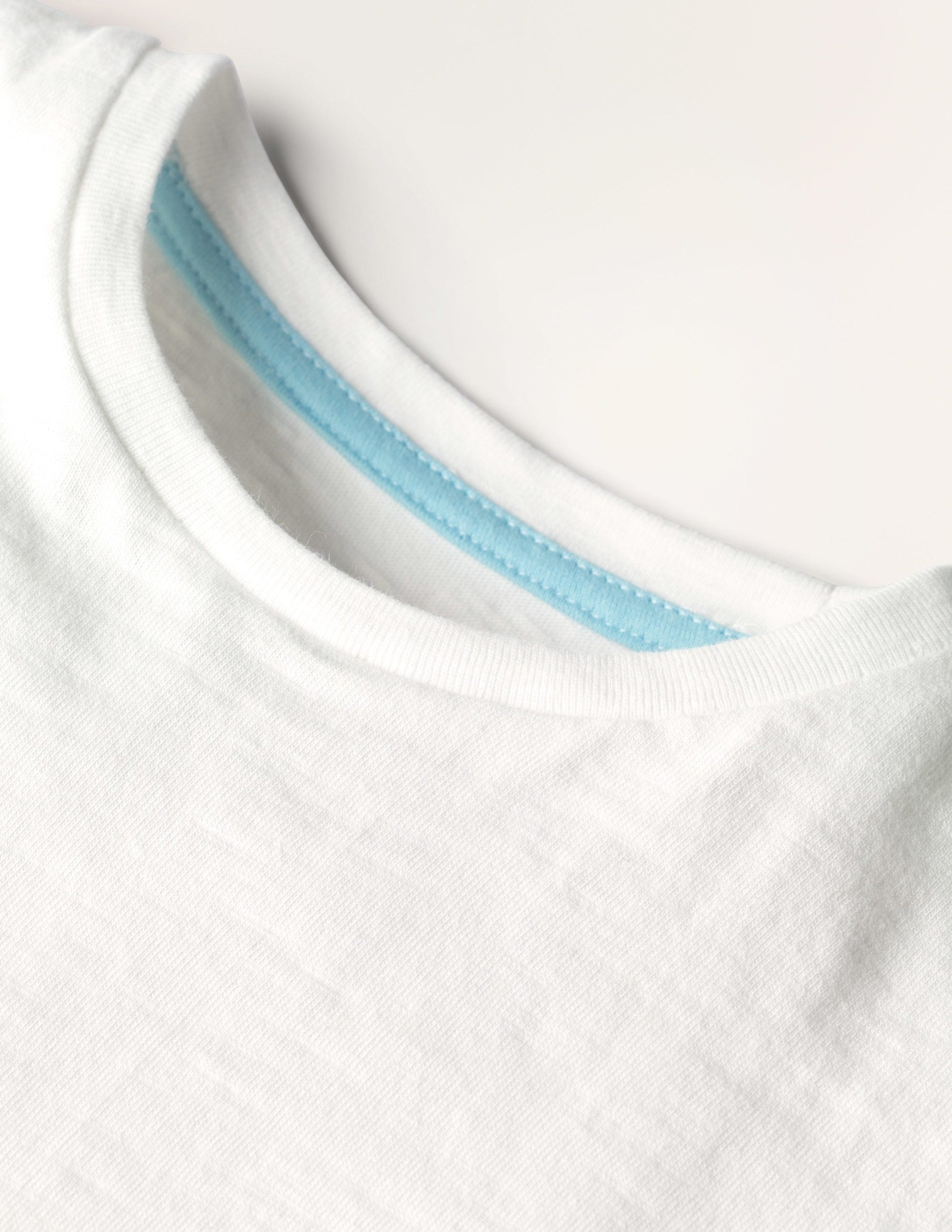 Slub Washed T-shirt-White-3