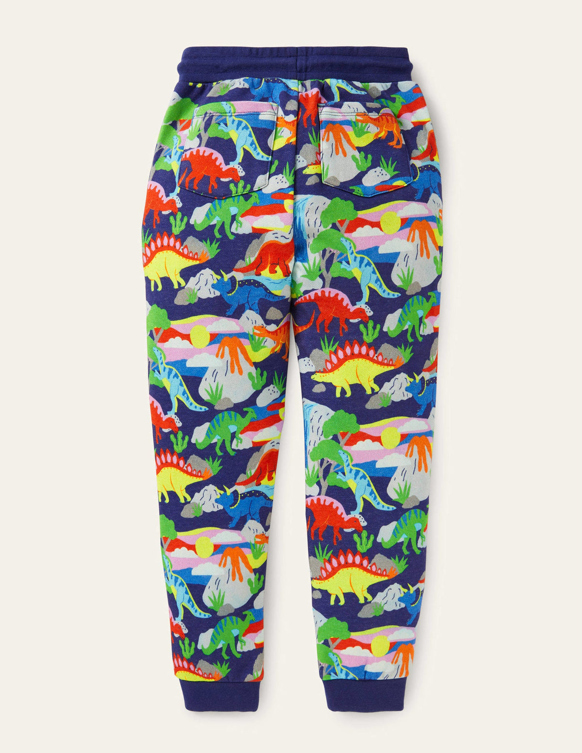 Printed Joggers-Starboard Blue Dino Sunset - Image 2