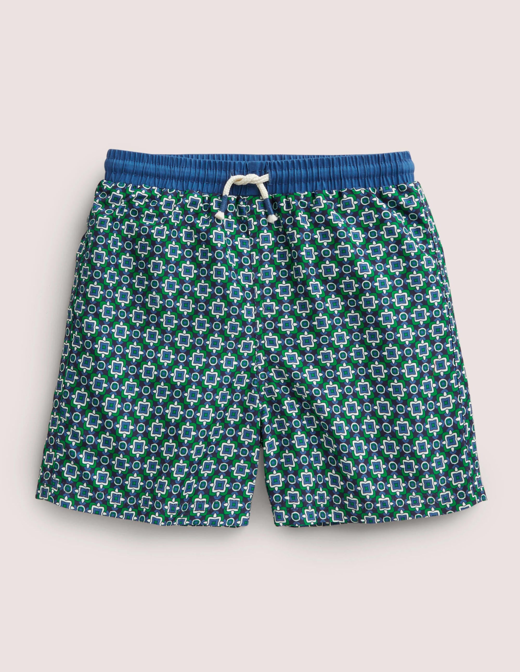 Swim Shorts-Highland Green Tile Geo - Image 1