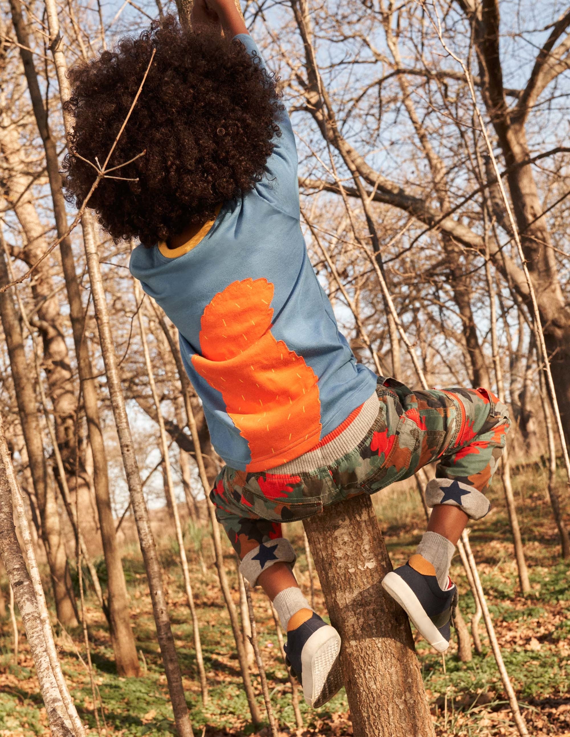 Cosy Lined Cargo Trousers-Rosemary Autumn Leaf Camo - Image 5