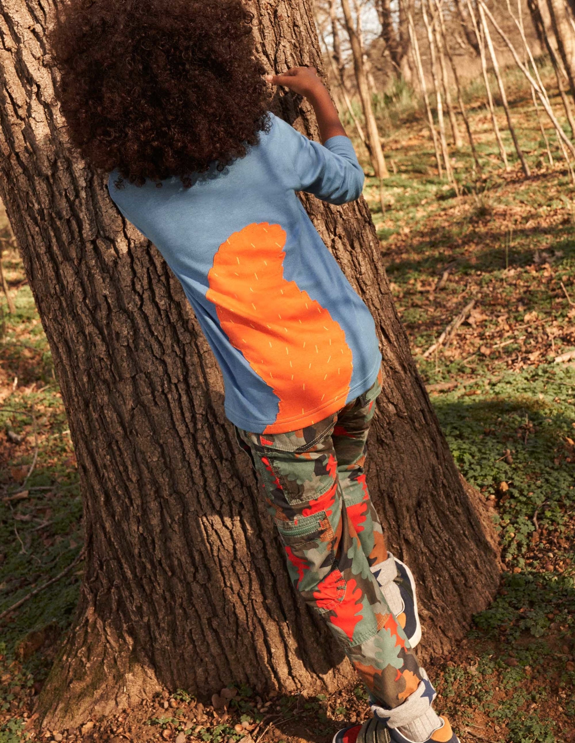 Cosy Lined Cargo Trousers-Rosemary Autumn Leaf Camo-10