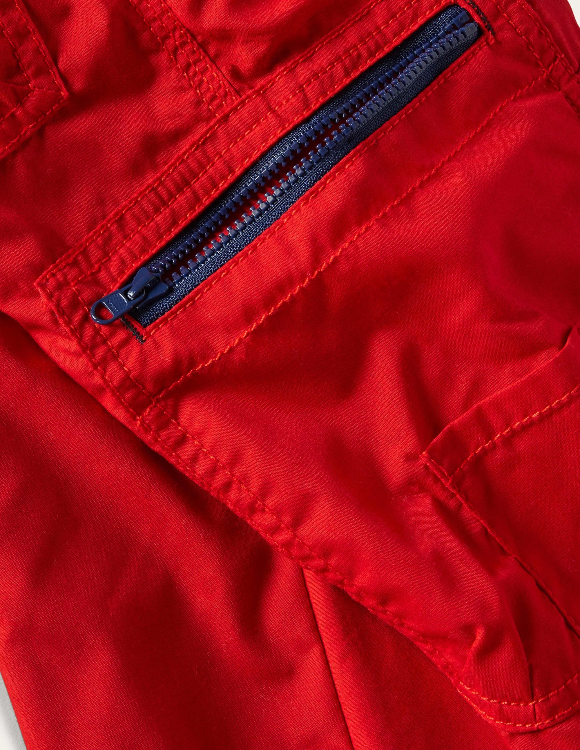 Cosy Lined Cargo Trousers-Rockabilly Red - Image 3