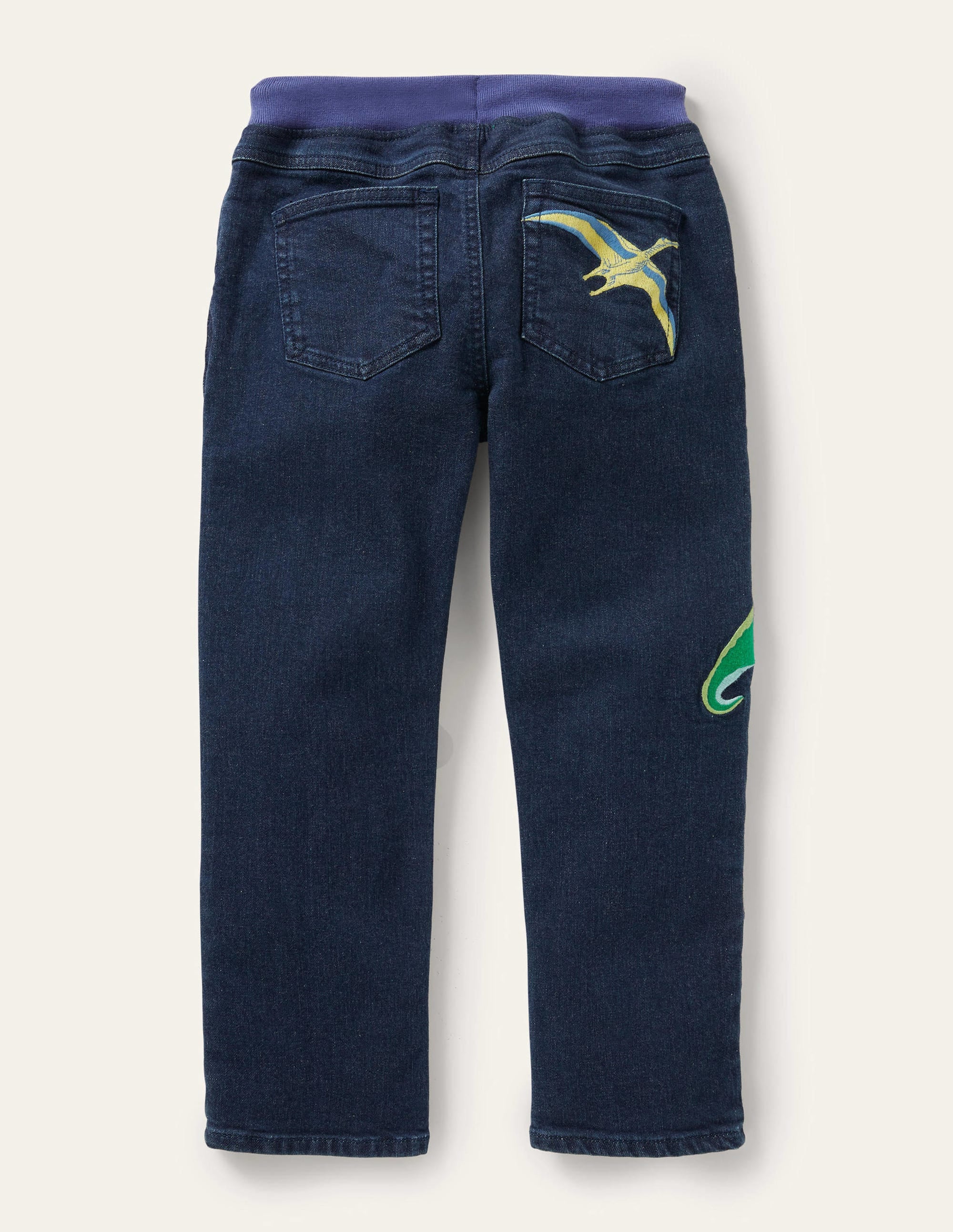 Dinosaur Pull-on Denim Jeans-Mid Vintage Dinos - Image 2
