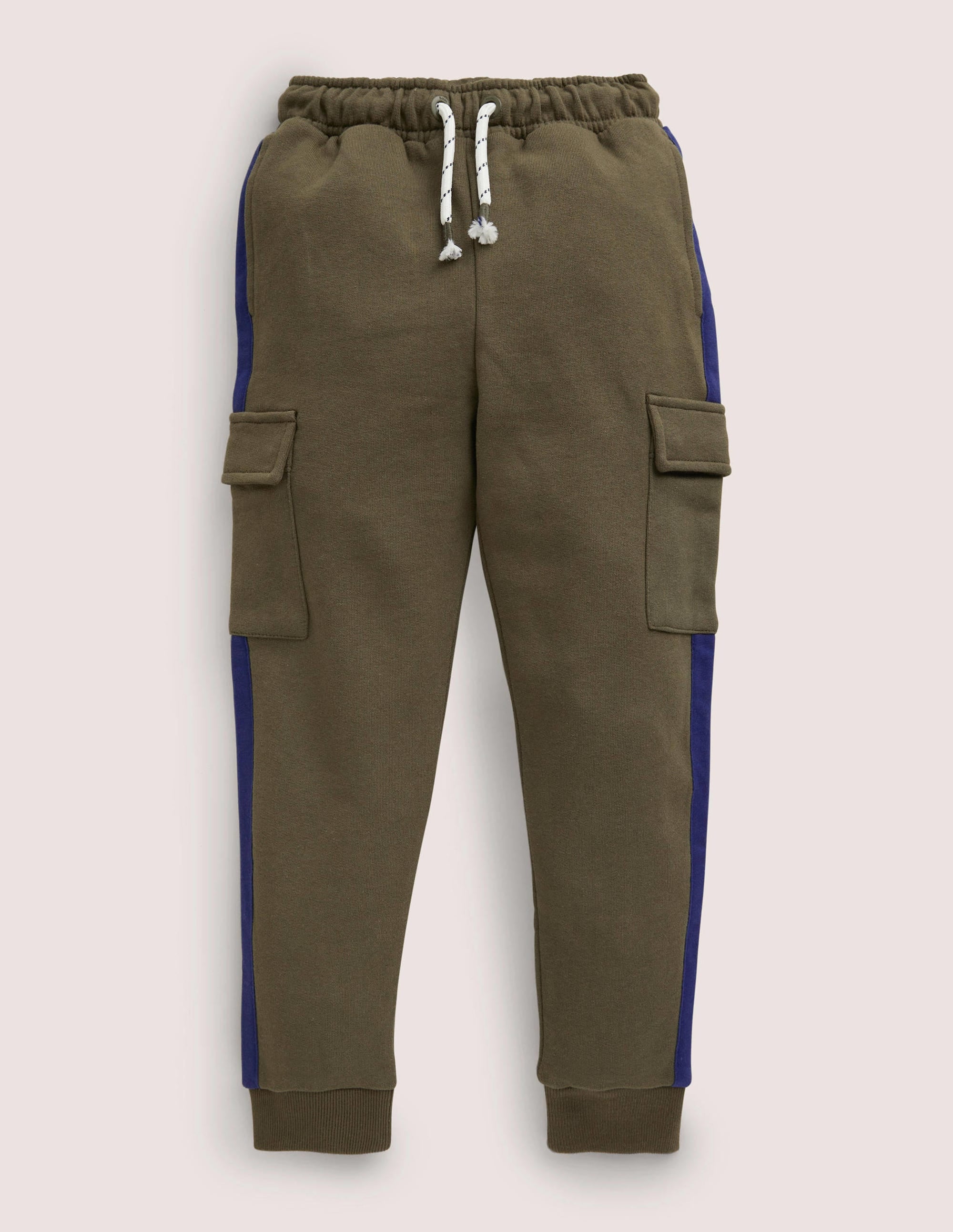 Jersey Cargo Jogger-Classic Khaki/ College Navy - Image 1