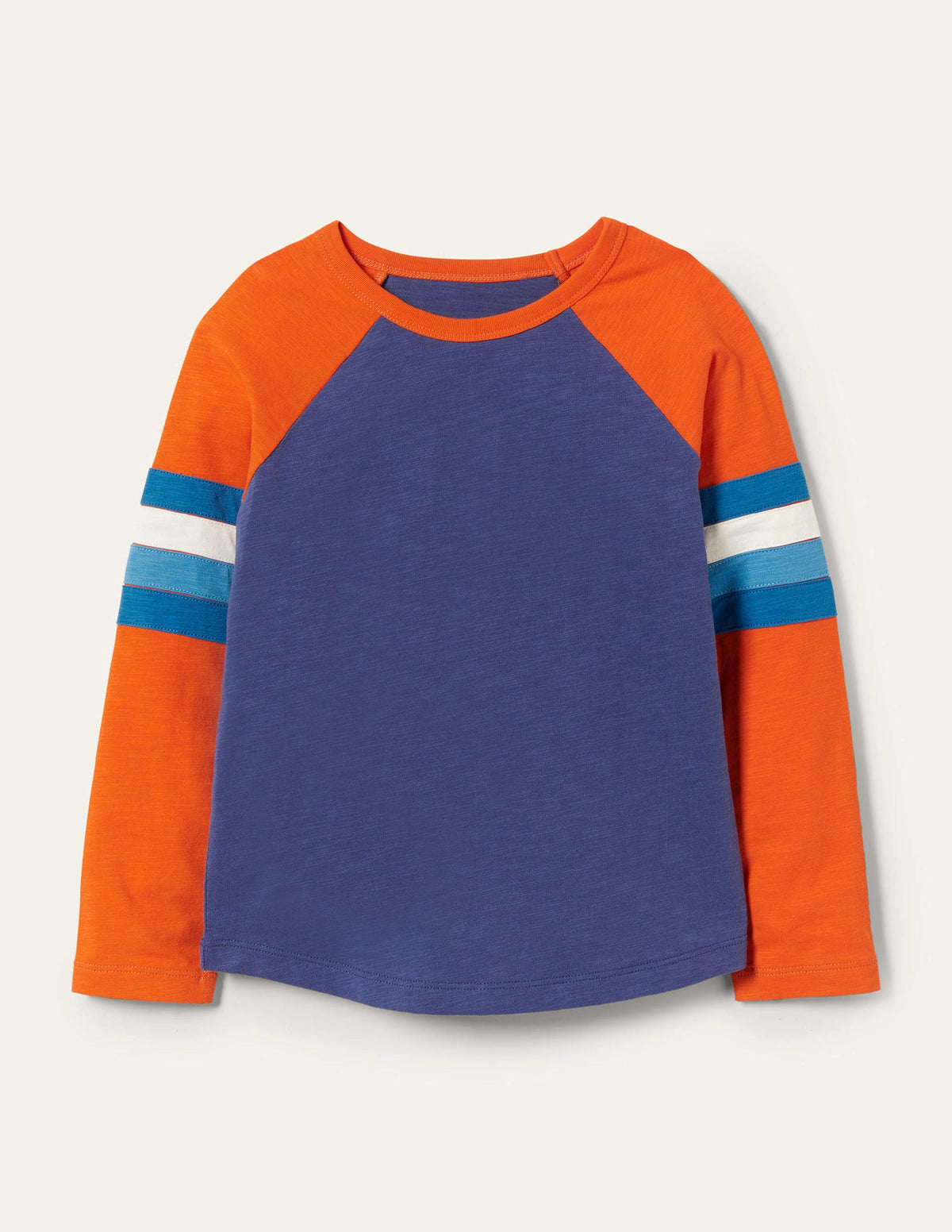 Raglan T-Shirt-Starboard Blue/Orange-1