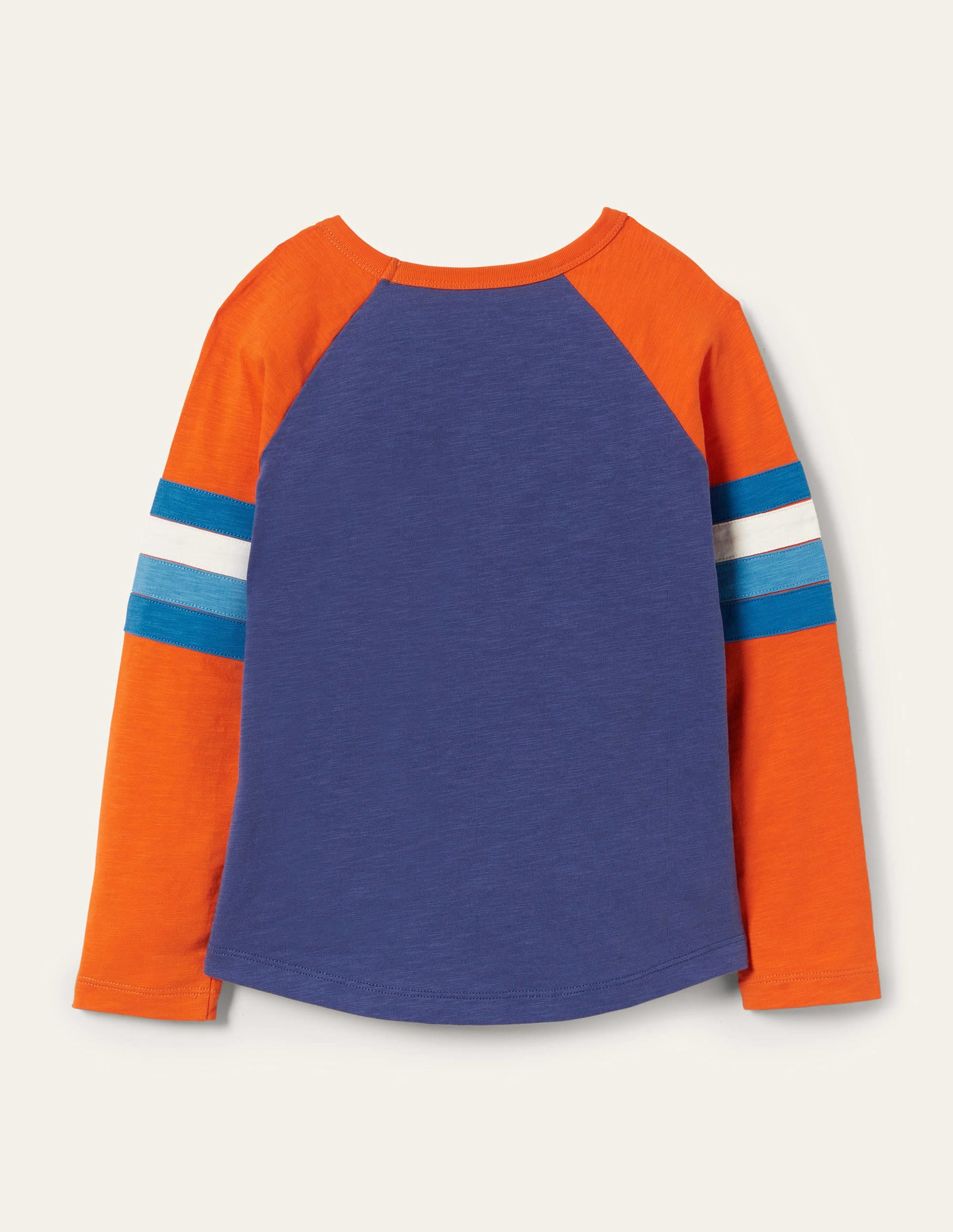 Raglan T-Shirt-Starboard Blue/Orange - Image 2
