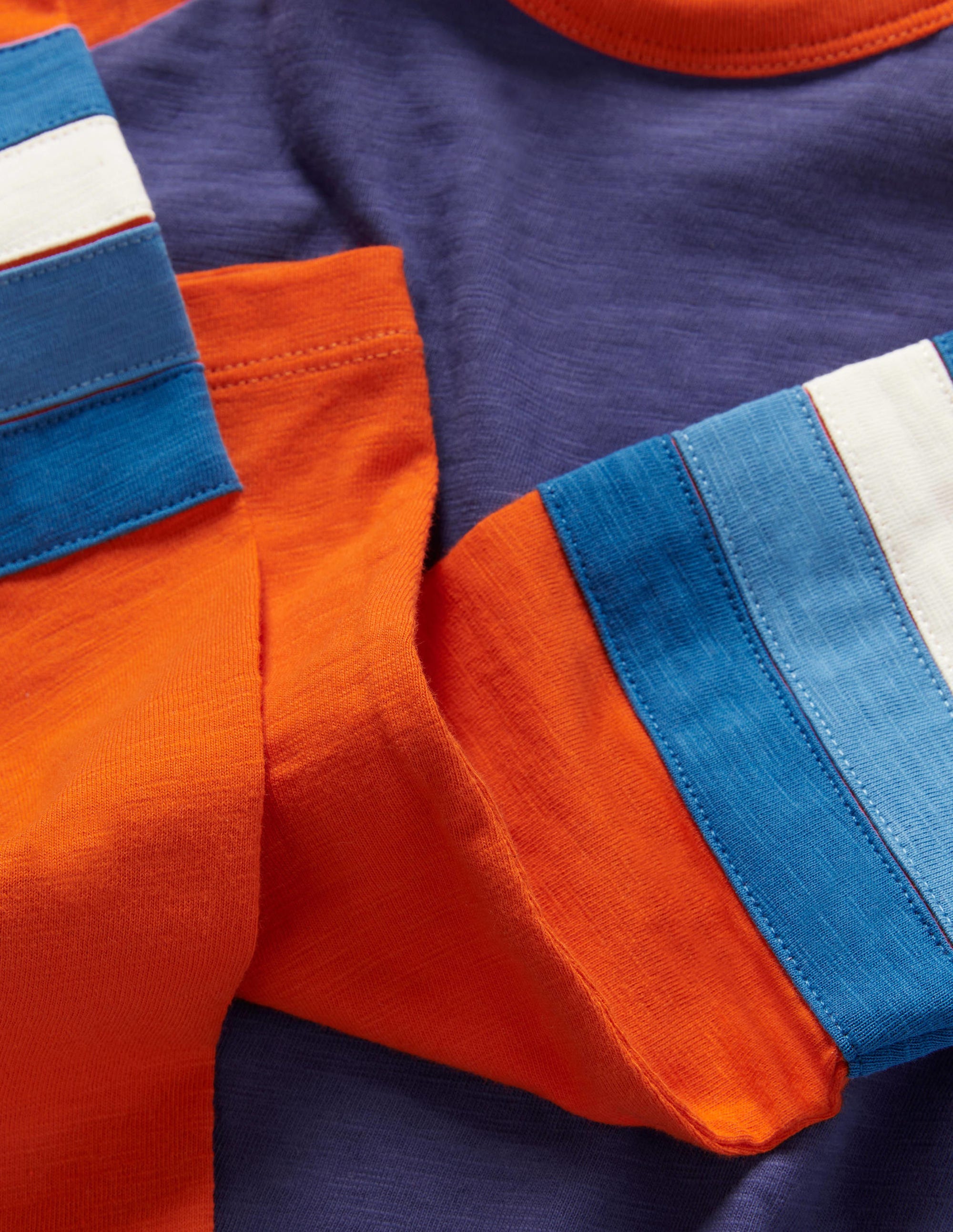 Raglan T-Shirt-Starboard Blue/Orange - Image 3