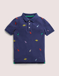 Piqué Polo Shirt-Starboard Blue Space