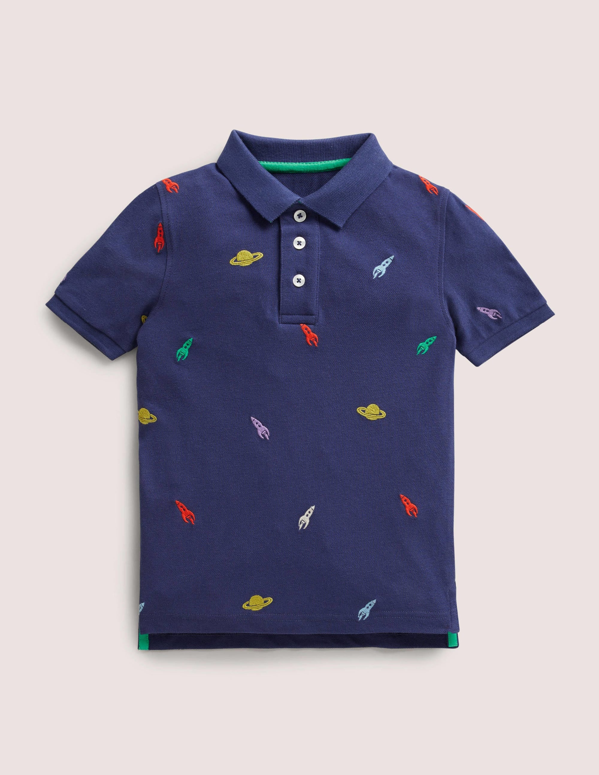 Piqué Polo Shirt-Starboard Blue Space - Image 1