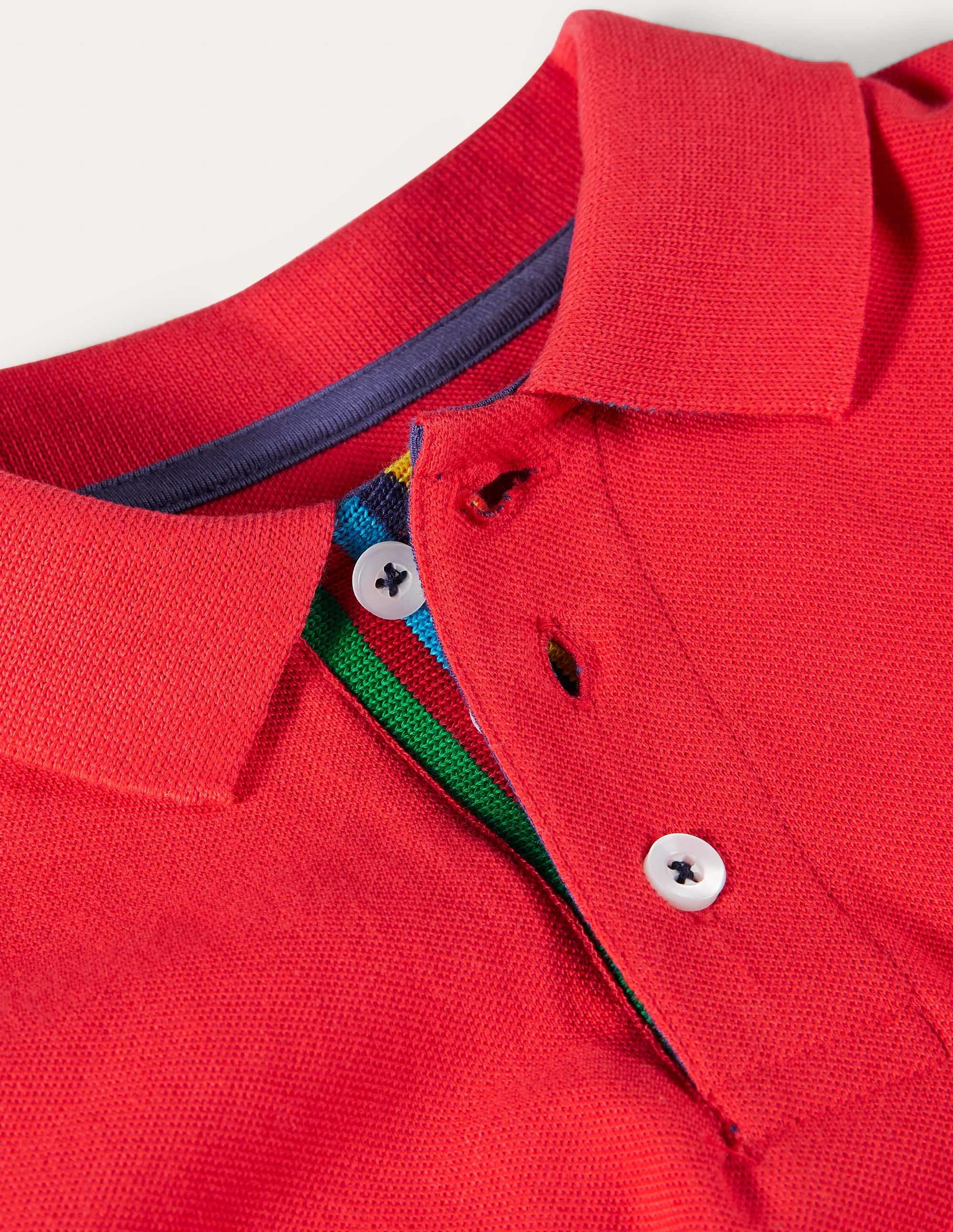 Piqué Polo Shirt-Strawberry Tart Red - Image 3