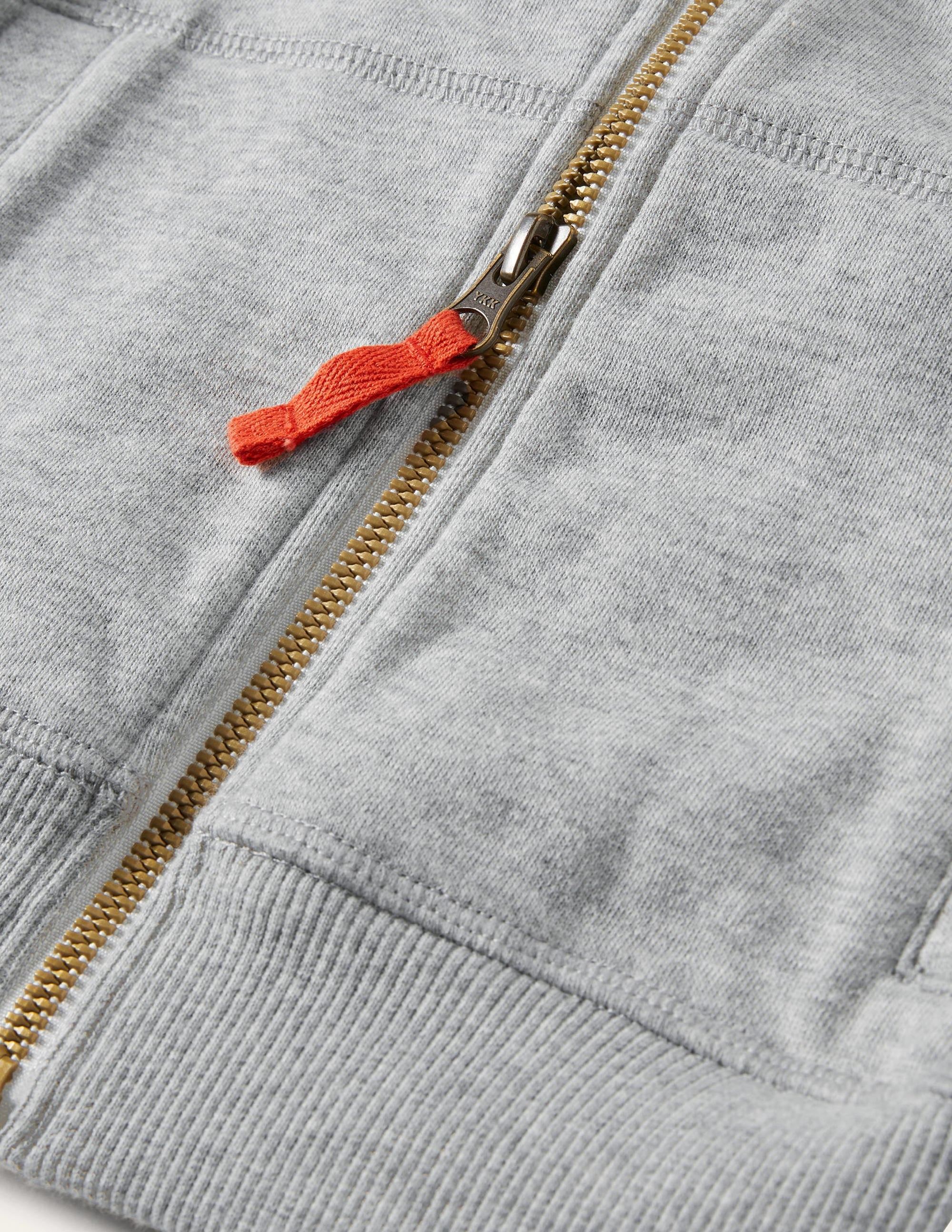 Rainbow Sleeve Zip-Up Hoodie-Grey Marl - Image 3