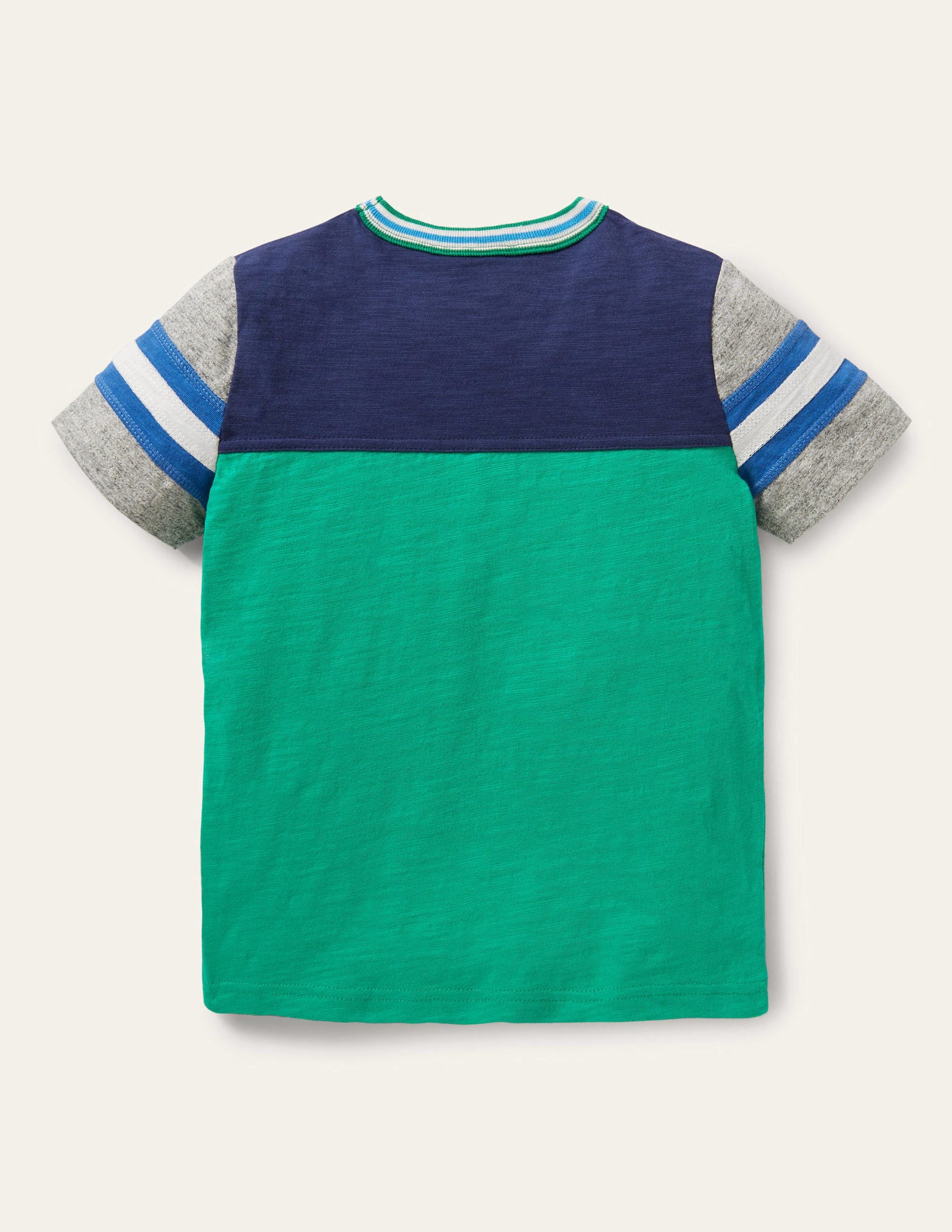 Sporty Colourblock T-shirt-Green Pepper-2