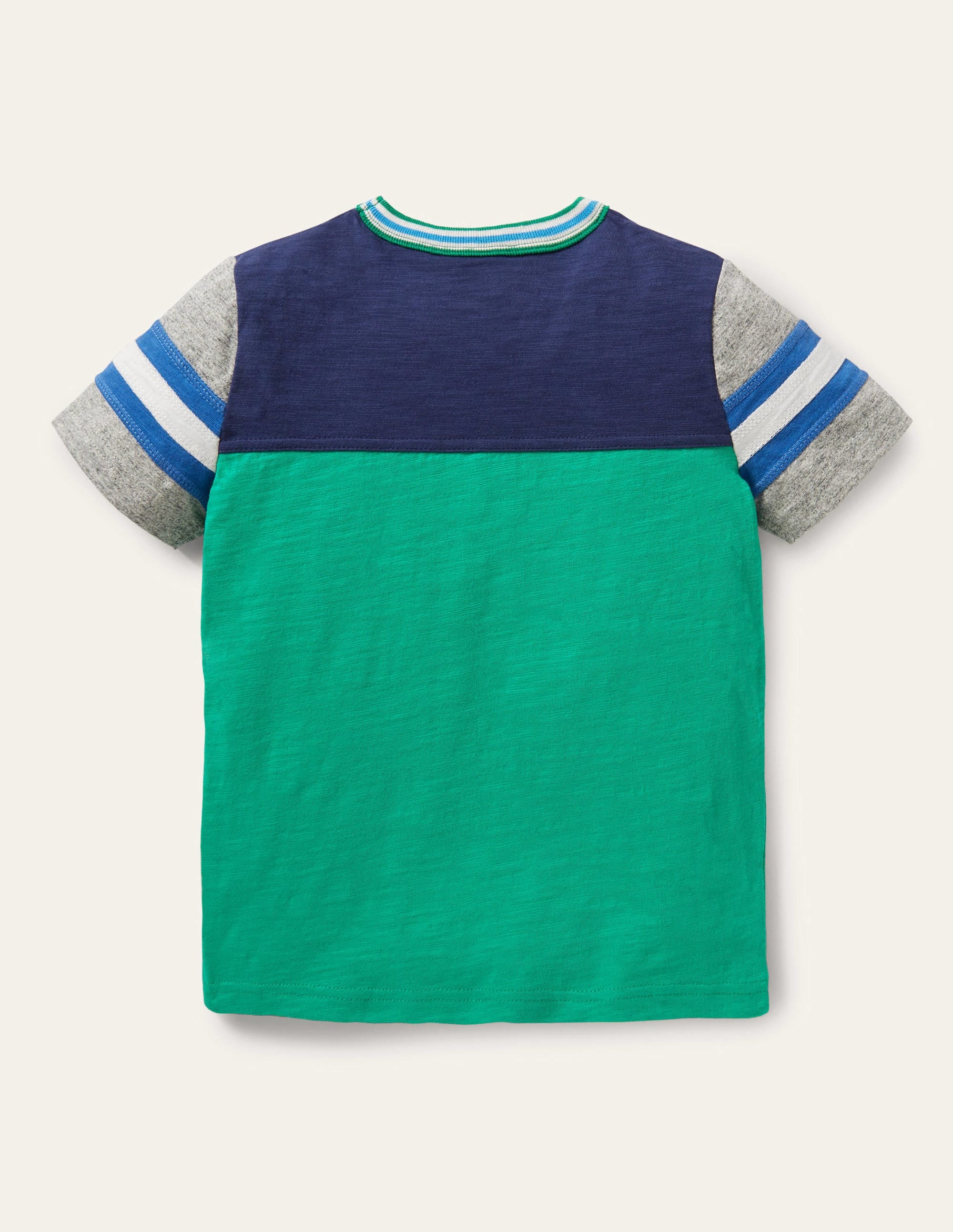 Sporty Colourblock T-shirt-Green Pepper - Image 2